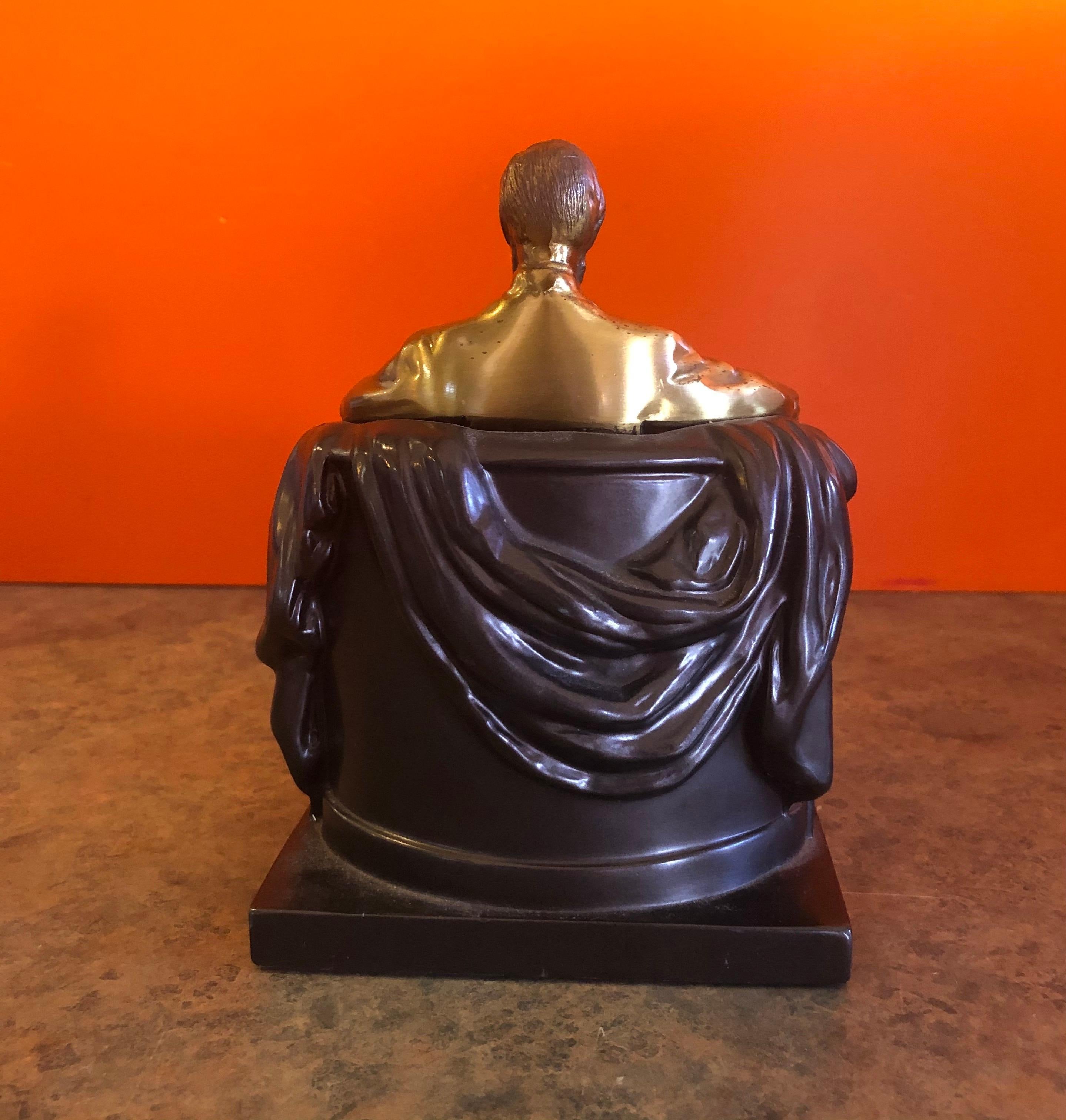 American Bronze Clad Lincoln Monument Bookend / Sculpture For Sale