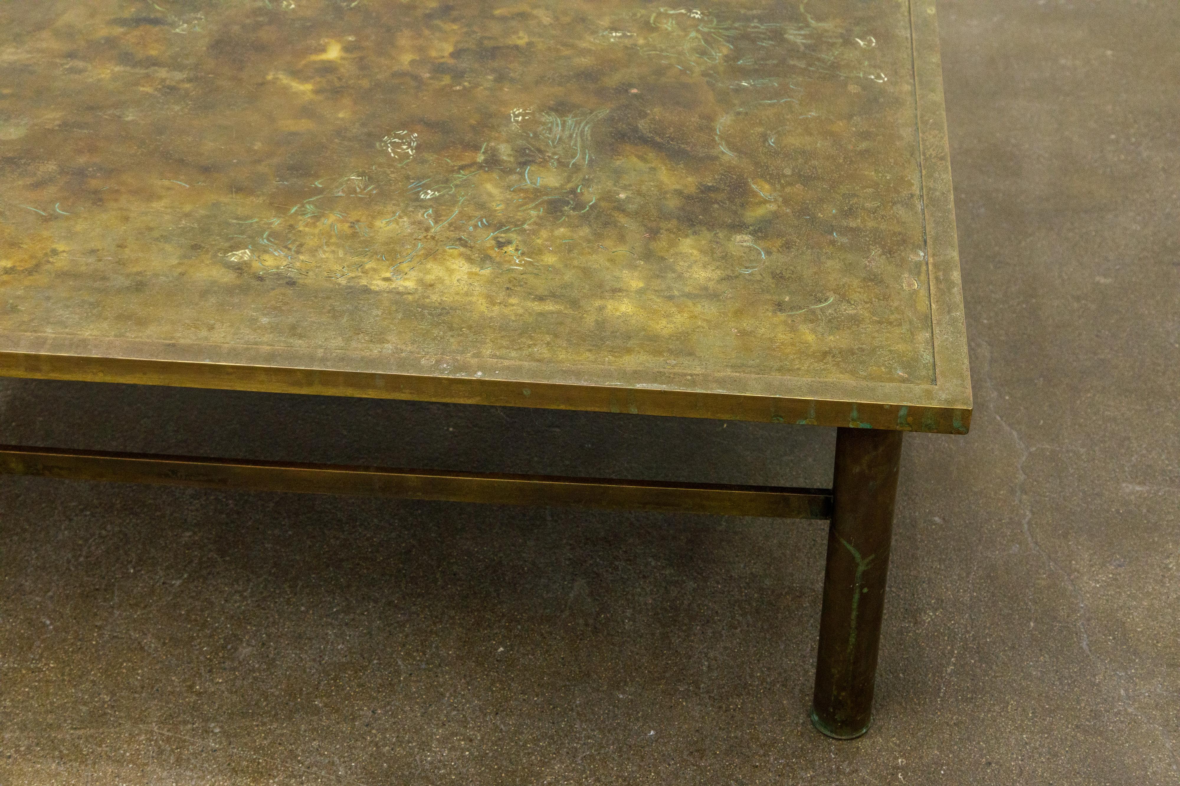 Bronze 'Classical' Cocktail Table by Philip & Kelvin LaVerne, 1960s, Signed 3