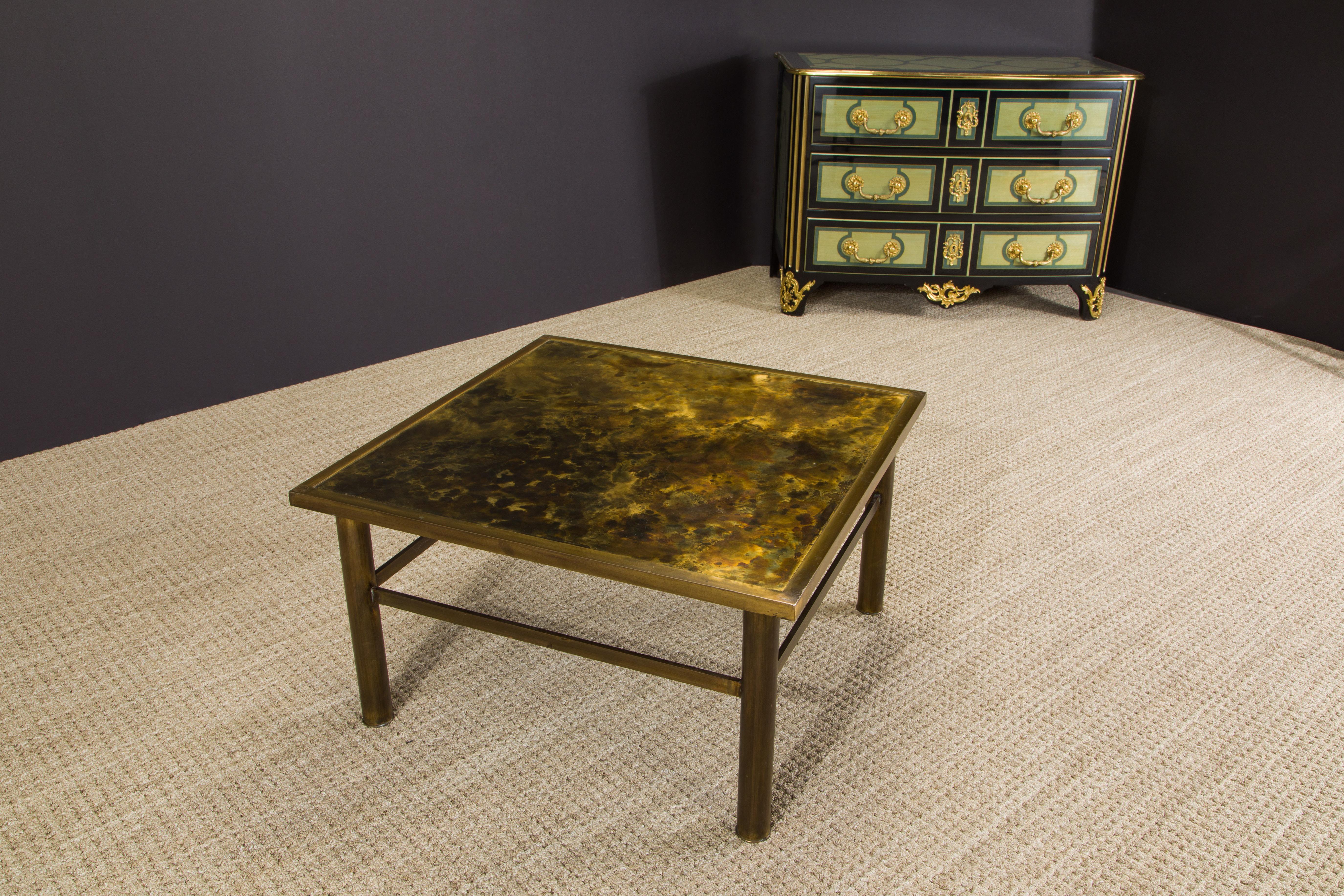 Bronze Cocktail or Large Side Table by Philip & Kelvin LaVerne, 1960s, Signed 11