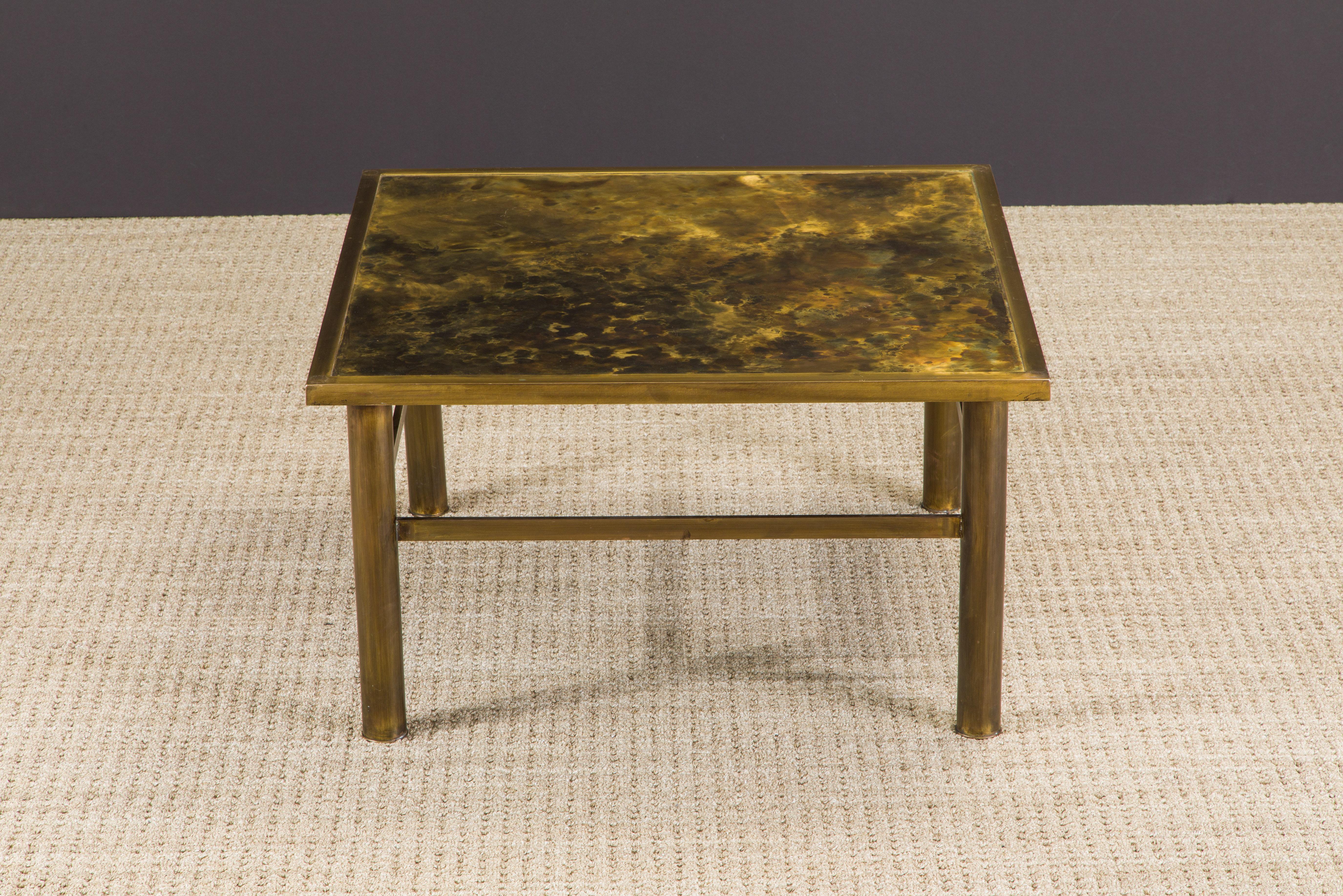 American Bronze Cocktail or Large Side Table by Philip & Kelvin LaVerne, 1960s, Signed