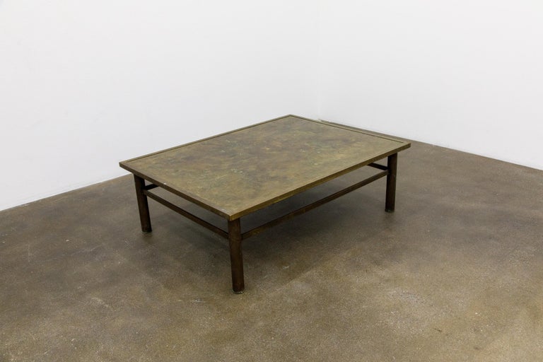 Bronze 'Classical' Cocktail Table by Philip & Kelvin LaVerne, 1960s, Signed In Good Condition For Sale In Los Angeles, CA