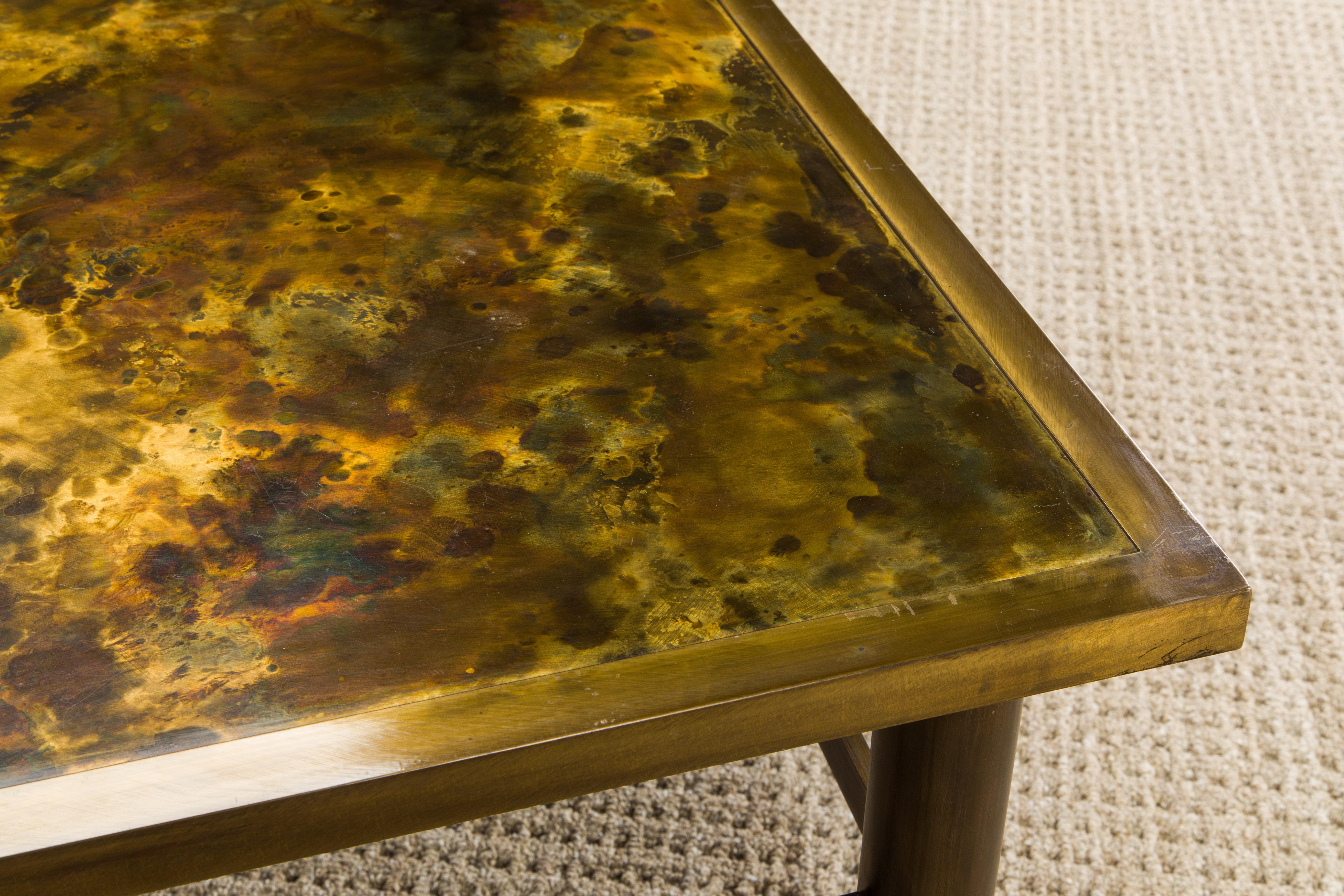 Bronze Cocktail or Large Side Table by Philip & Kelvin LaVerne, 1960s, Signed 1