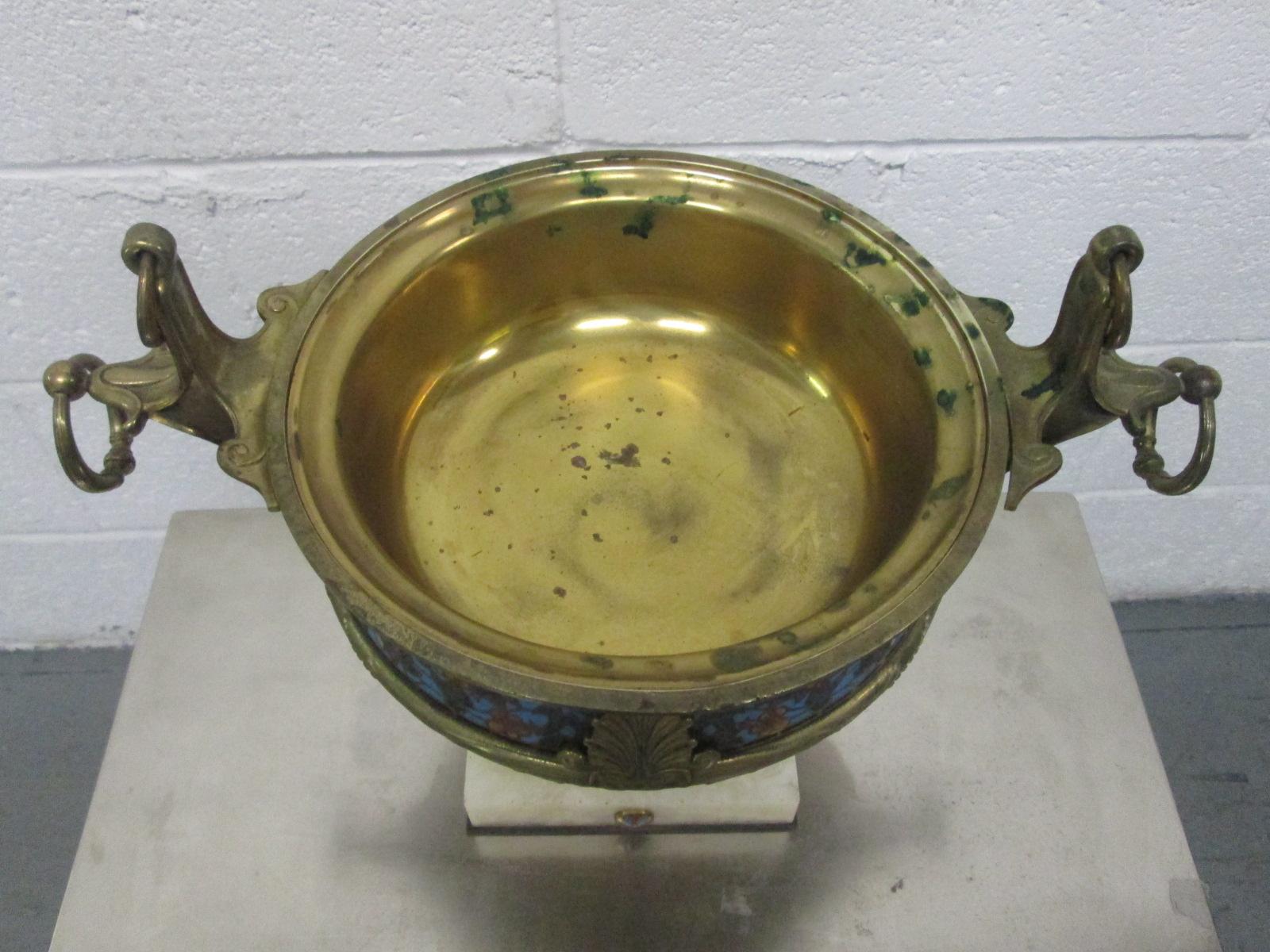 Bronze Cloisonné Centerpiece Bowl For Sale 1