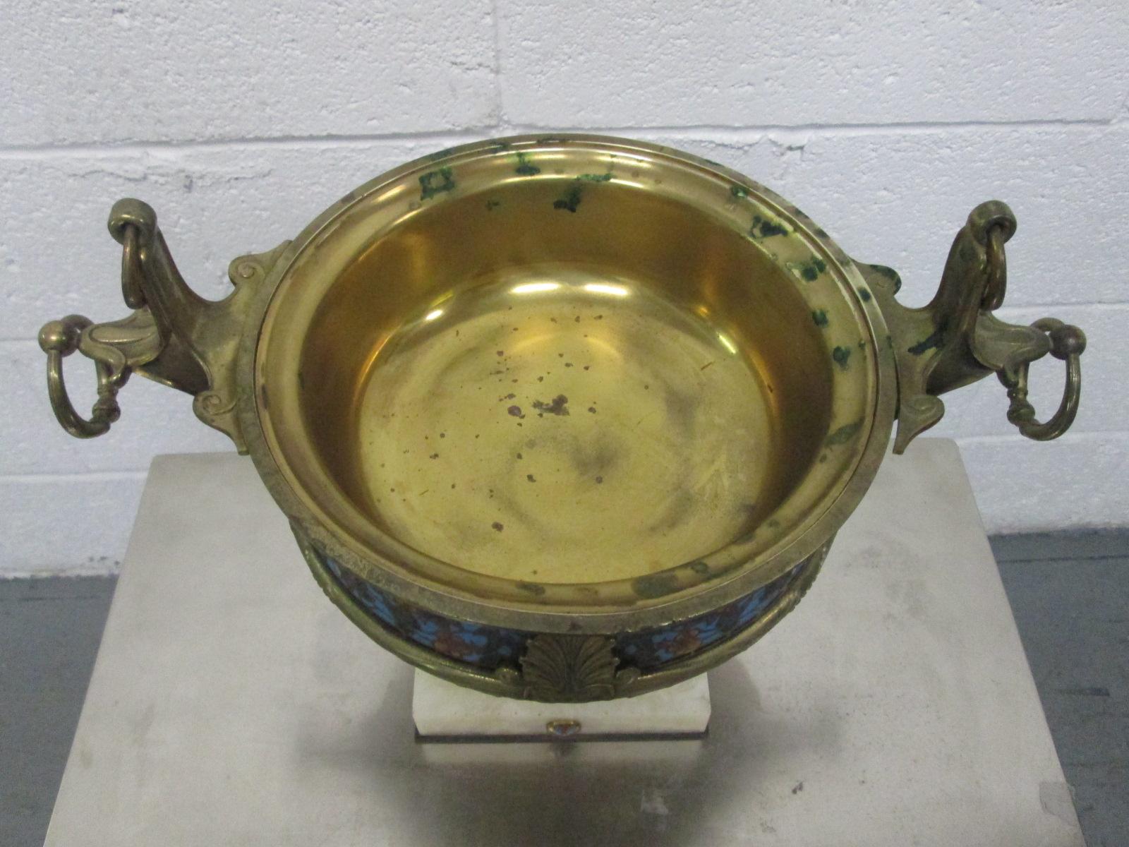 Bronze-Cloisonn-Tafelaufsatz Schale im Angebot 1