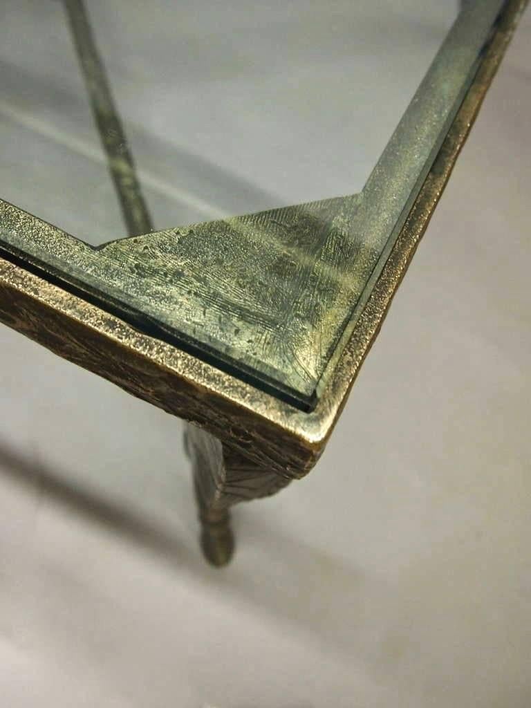 American Coffee Tables Patinated Bronze signed, Christopher Chodoff, USA, 1980s