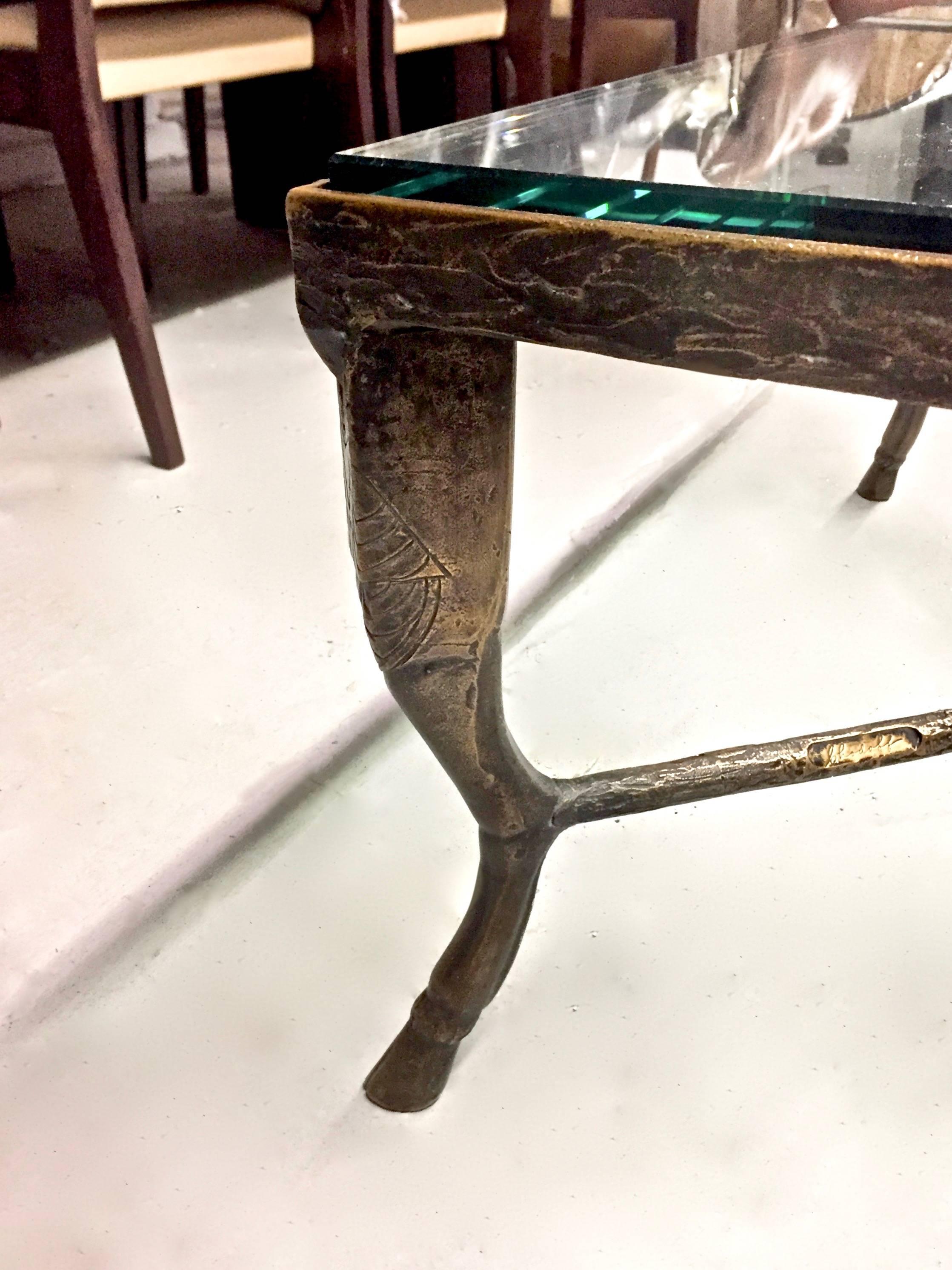 Coffee Tables Patinated Bronze signed, Christopher Chodoff, USA, 1980s In Excellent Condition In Jersey City, NJ