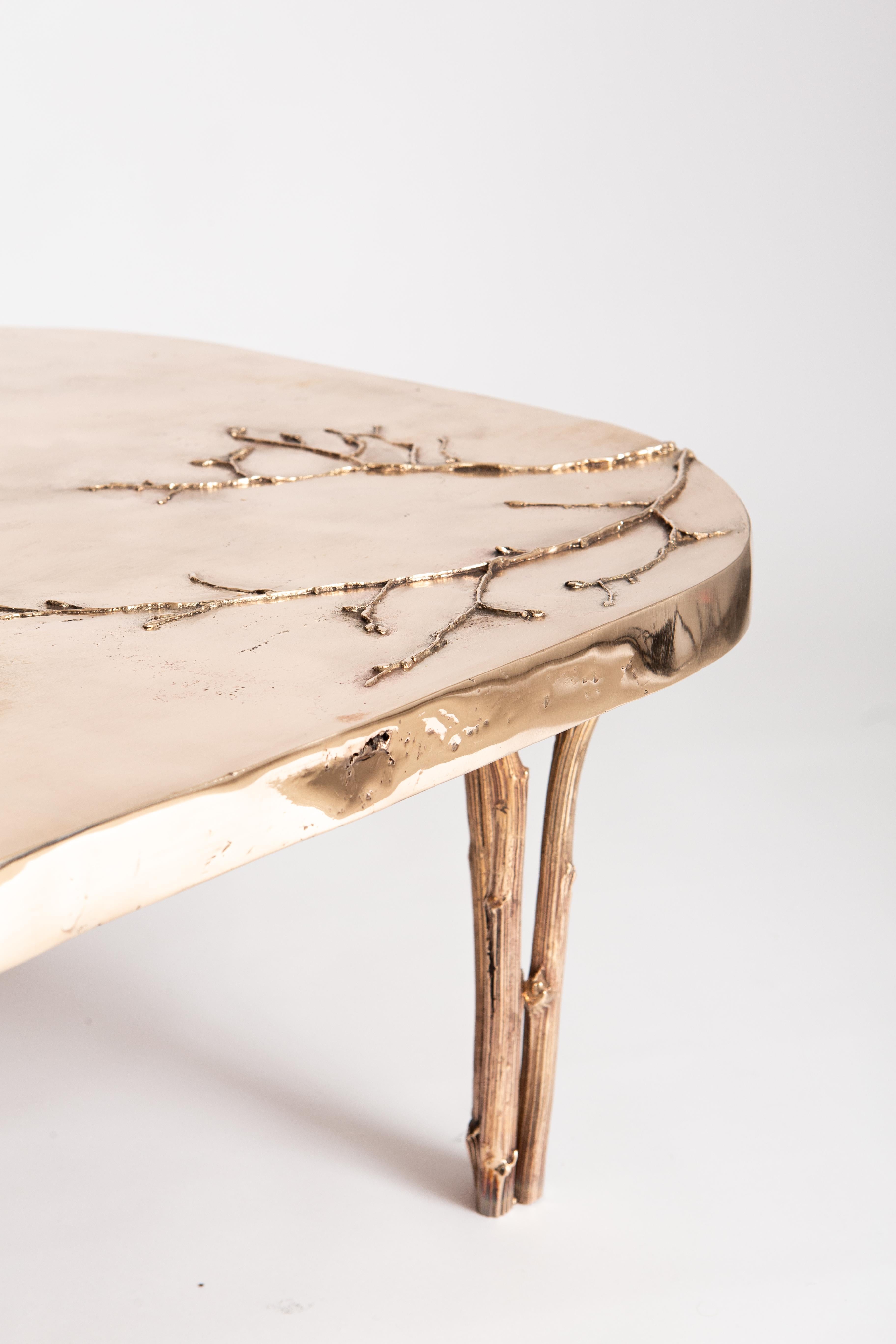 Bronze Coffee Table by Clotilde Ancarani - Signed and numbered For Sale 2