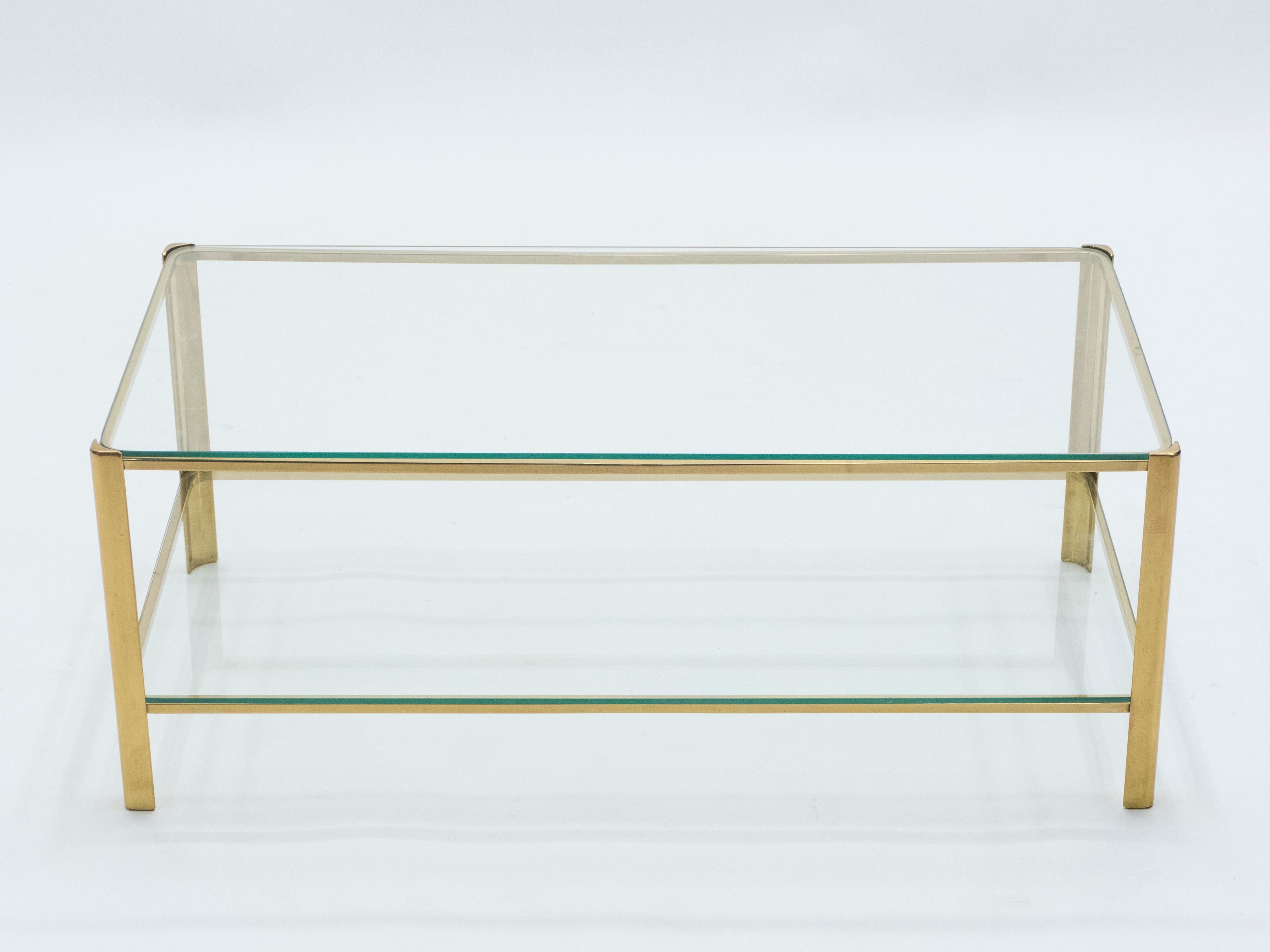 Mid-Century Modern Bronze Coffee Table by Jacques Quinet for Broncz, 1960s