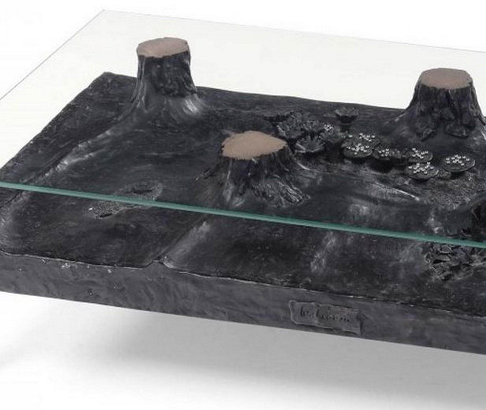 Italian Contemporary Bronze Coffee Table by Leo Lionni For Sale