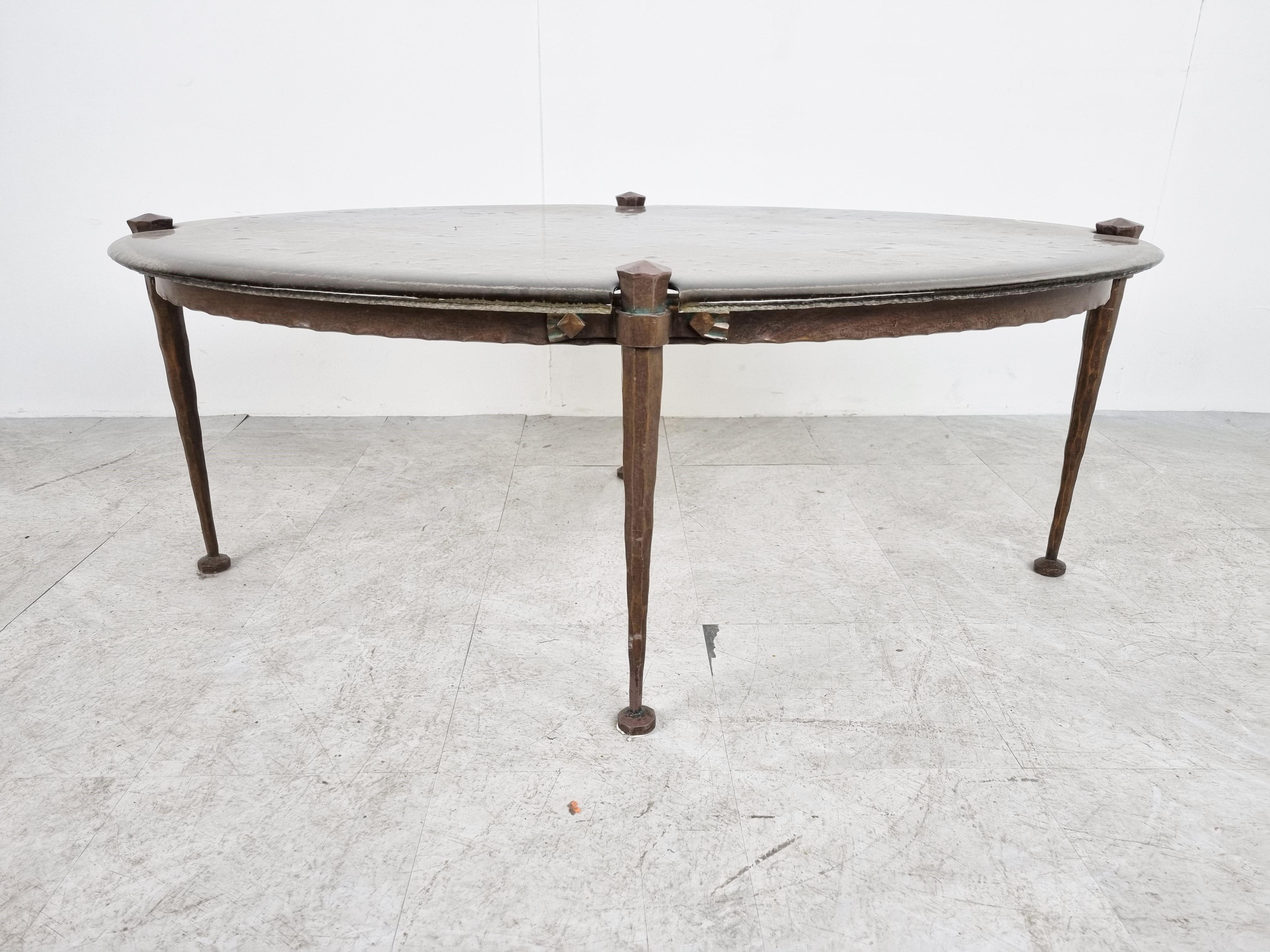 German Bronze coffee table by Lothar Klute, 1970s