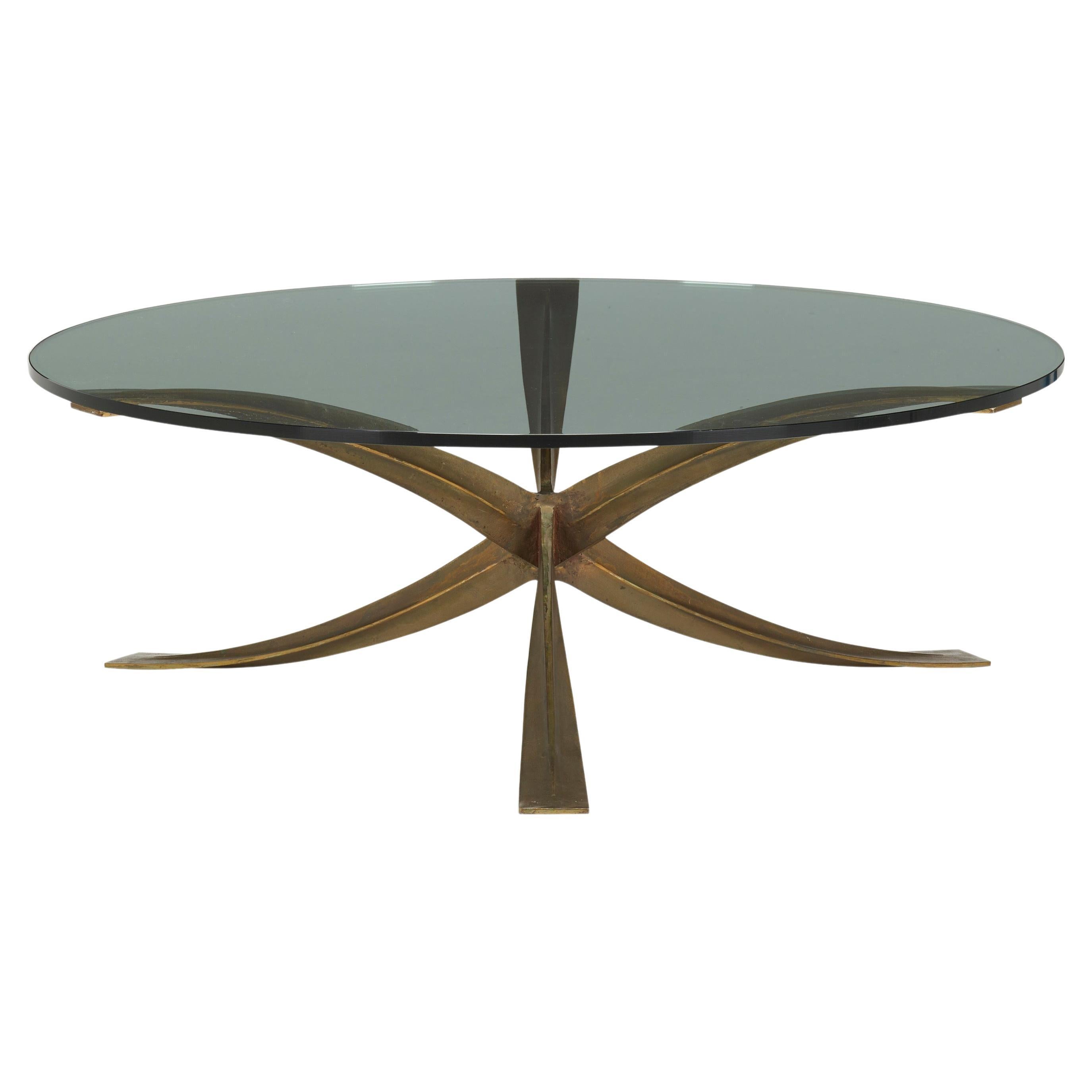 Bronze Coffee Table by Michel Mangematin