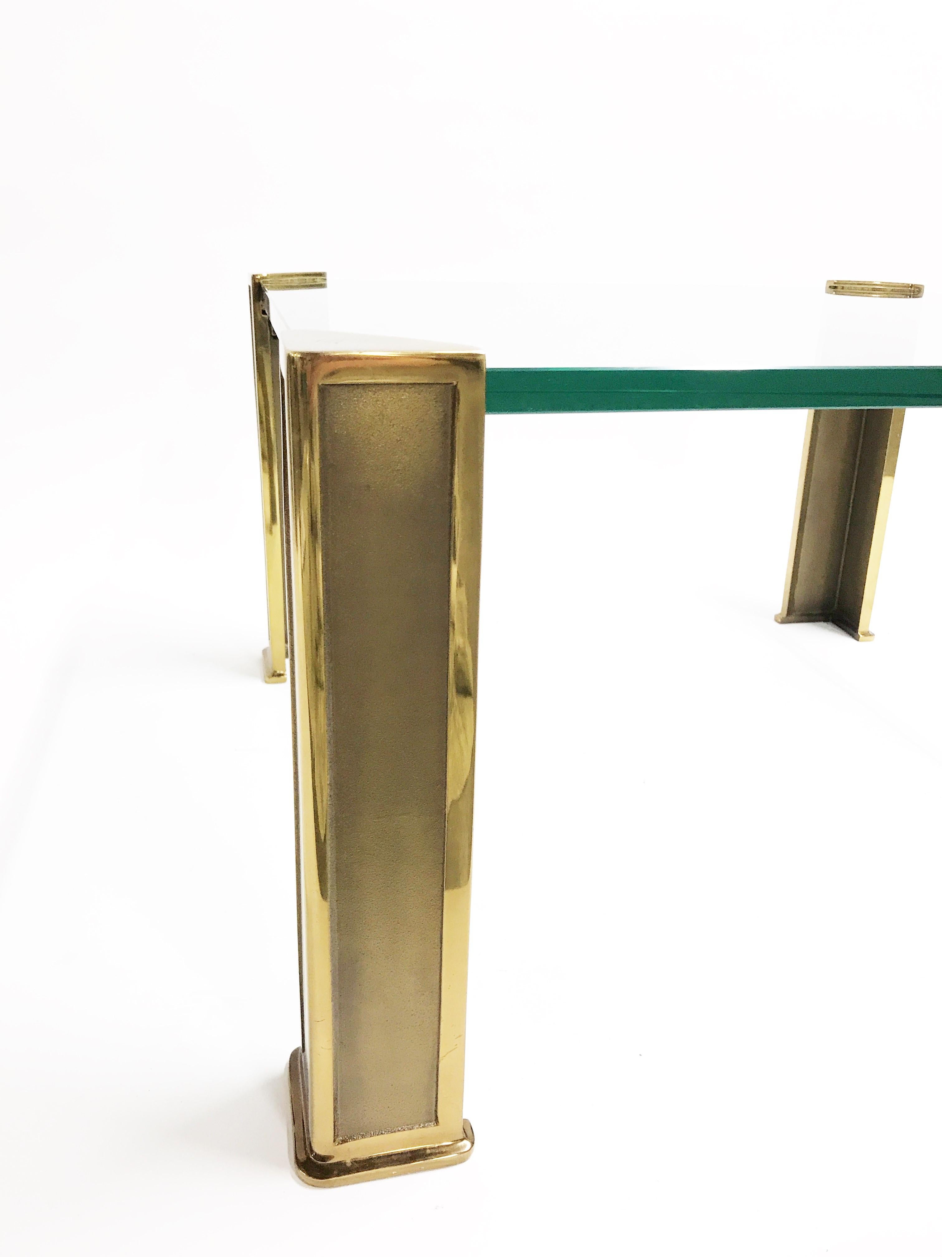 Hollywood Regency Bronze Coffee Table by Peter Ghyczy, 1970s