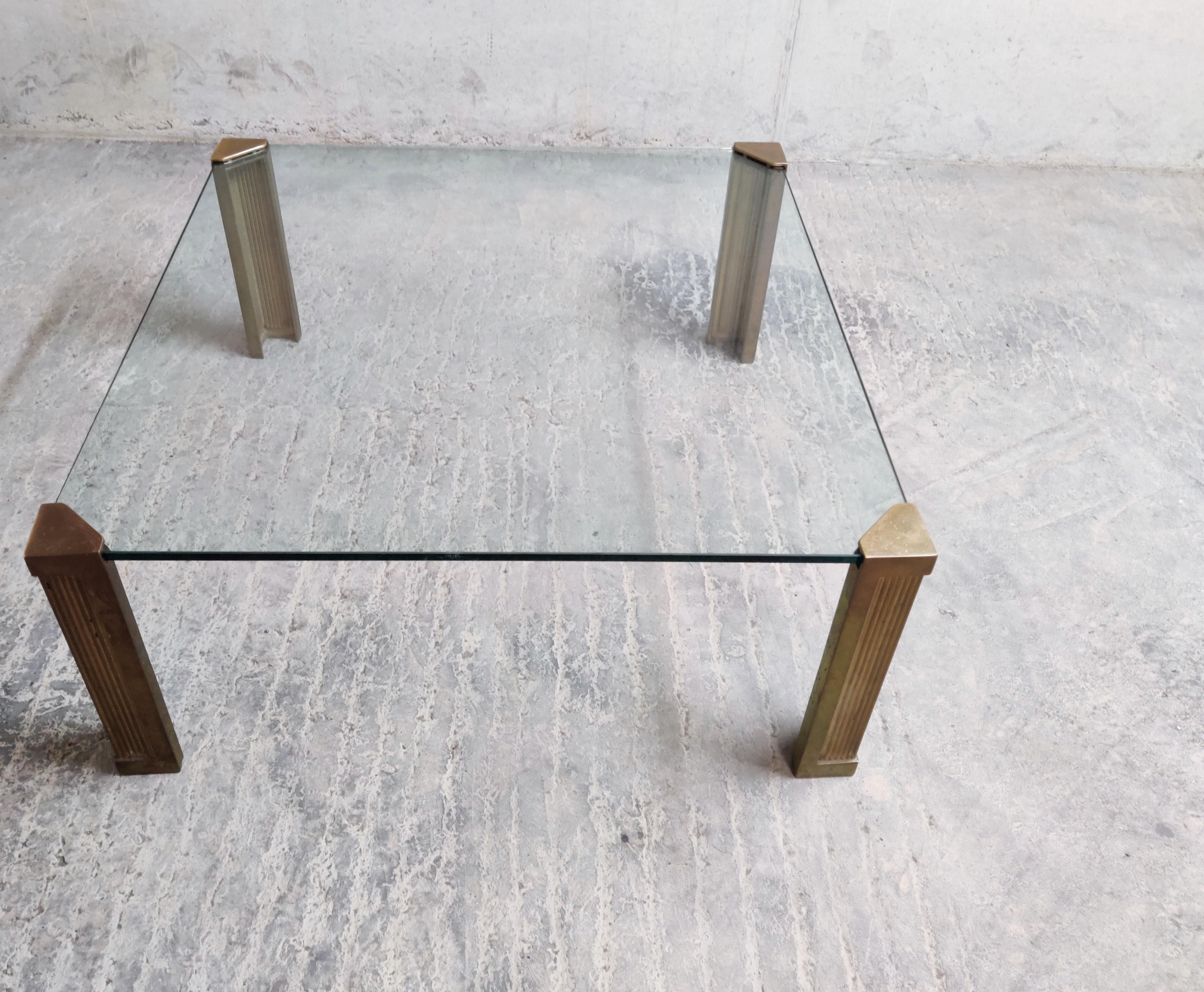 German Bronze Coffee Table by Peter Ghyczy, 1970s