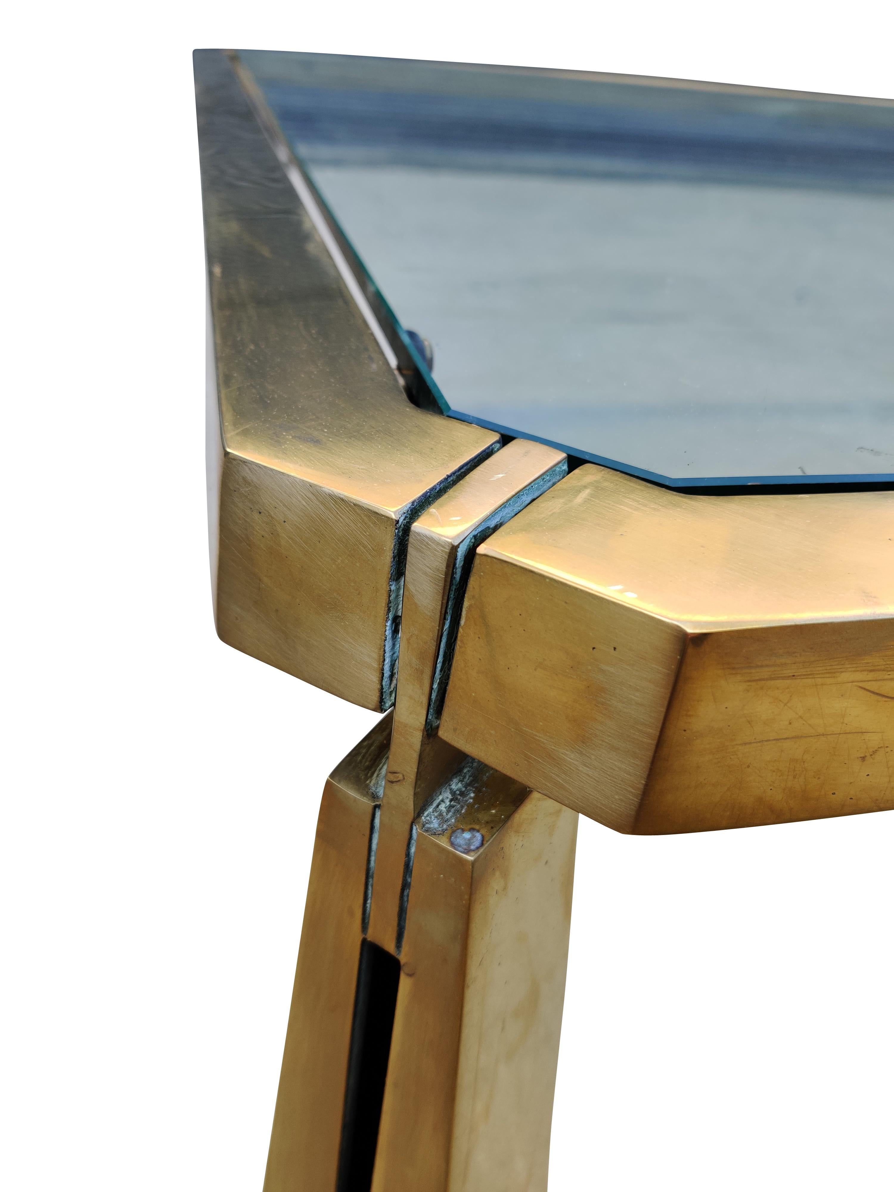 Bronze Coffee Table by Peter Ghyczy, 1970s 1