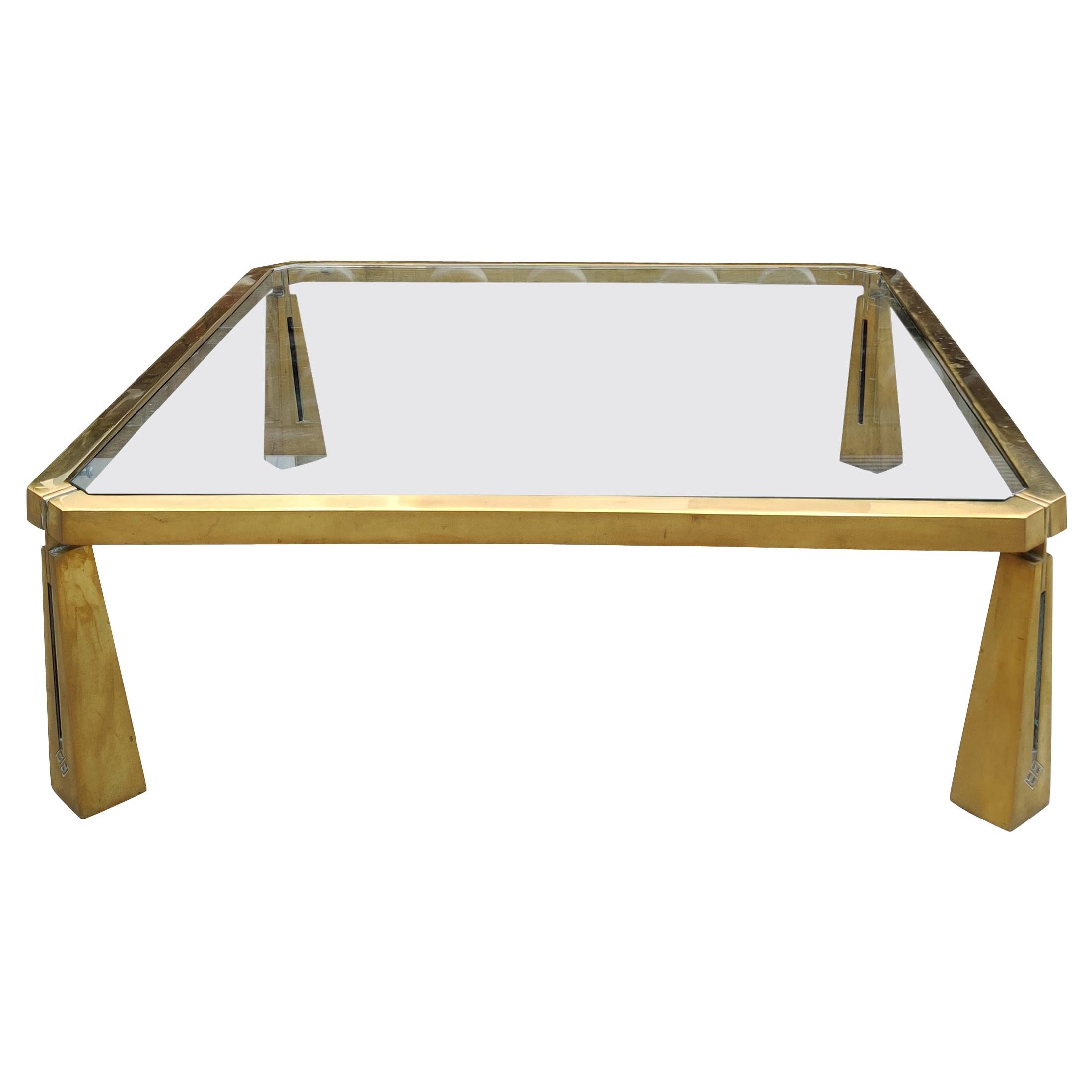 Bronze Coffee Table by Peter Ghyczy, 1970s