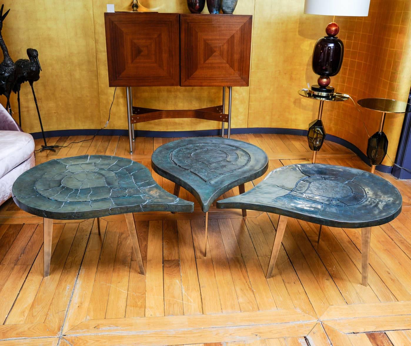 Table basse Drop d'Erwan Boulloud en bronze à prix abordable Excellent état - En vente à Saint-Ouen (PARIS), FR