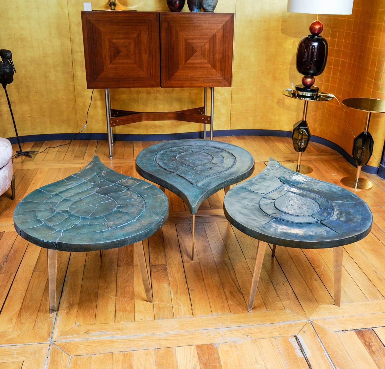 Bronze Table basse Drop d'Erwan Boulloud en bronze à prix abordable en vente