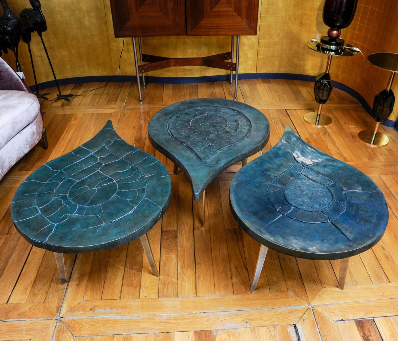 Table basse Drop d'Erwan Boulloud en bronze à prix abordable en vente 1