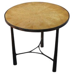 Table basse en bronze avec plateau en faux galuchat, Allemagne, contemporaine