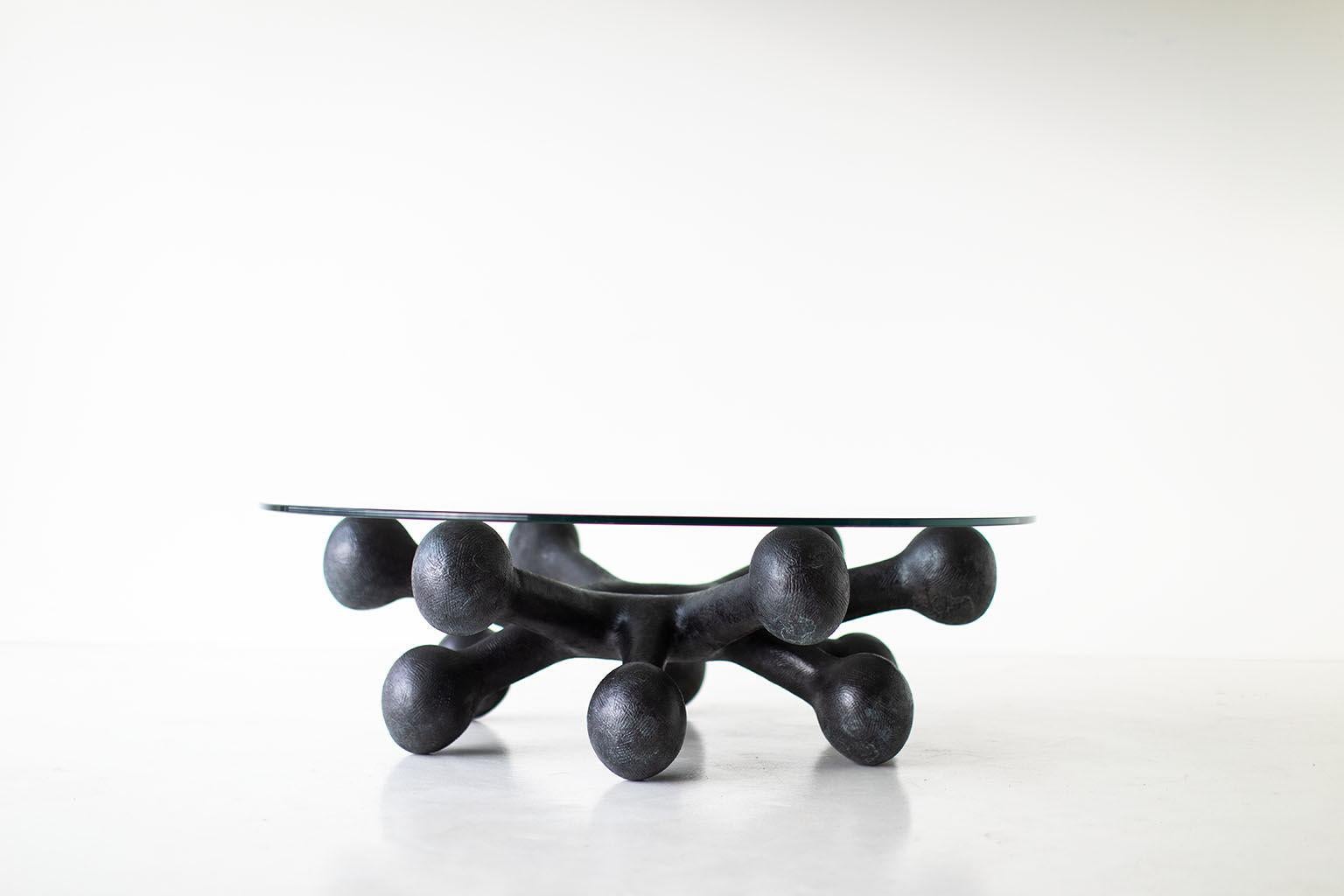 Bronze Coffee Table for Craft Associates For Sale 3