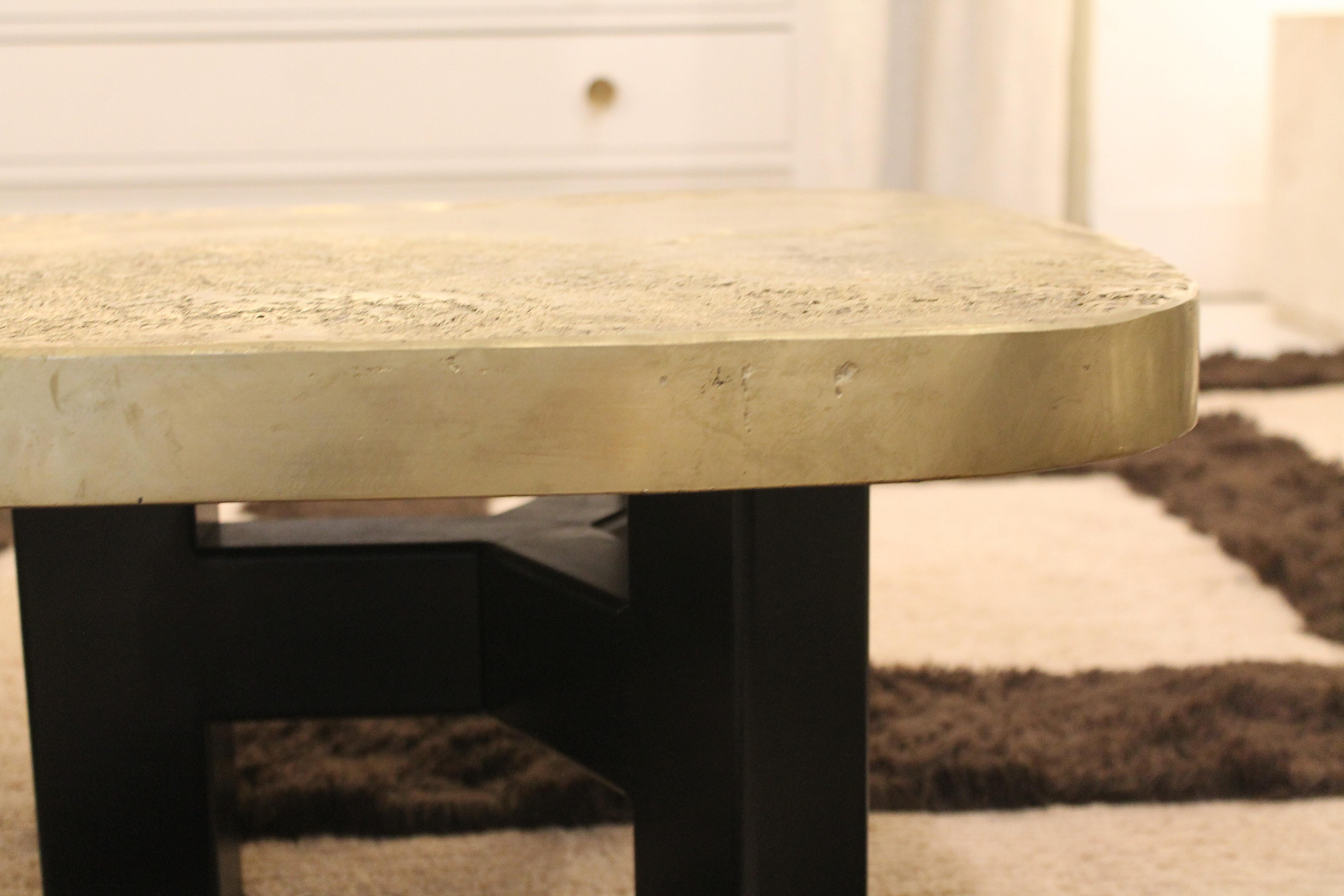 Bronze Coffee Table in Style of Ado Chale, 1970s In Good Condition In Brussels, BE