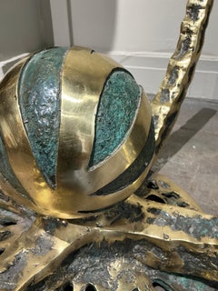 Table basse en bronze Octo par Henri Fernandez circa 1970
