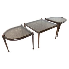 Bronze coffee table set by Lothar Klute, 1970s