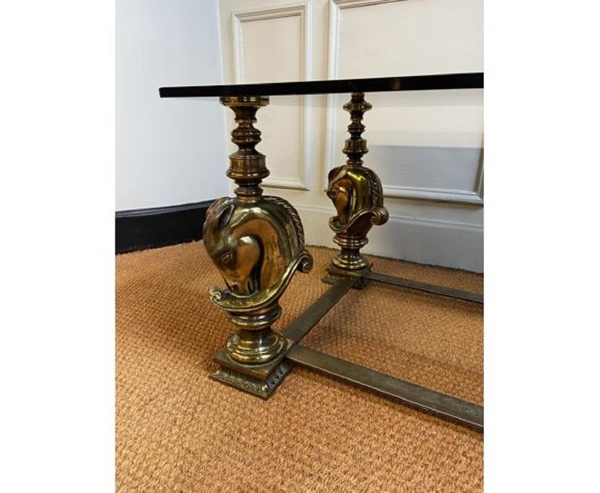 Bronze Coffee Table with a Horse's Head For Sale 2