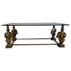 Bronze Coffee Table with a Horse's Head