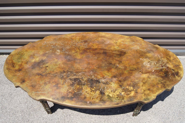 Bronze Coffee Table by Philip and Kelvin LaVerne For Sale at 1stDibs