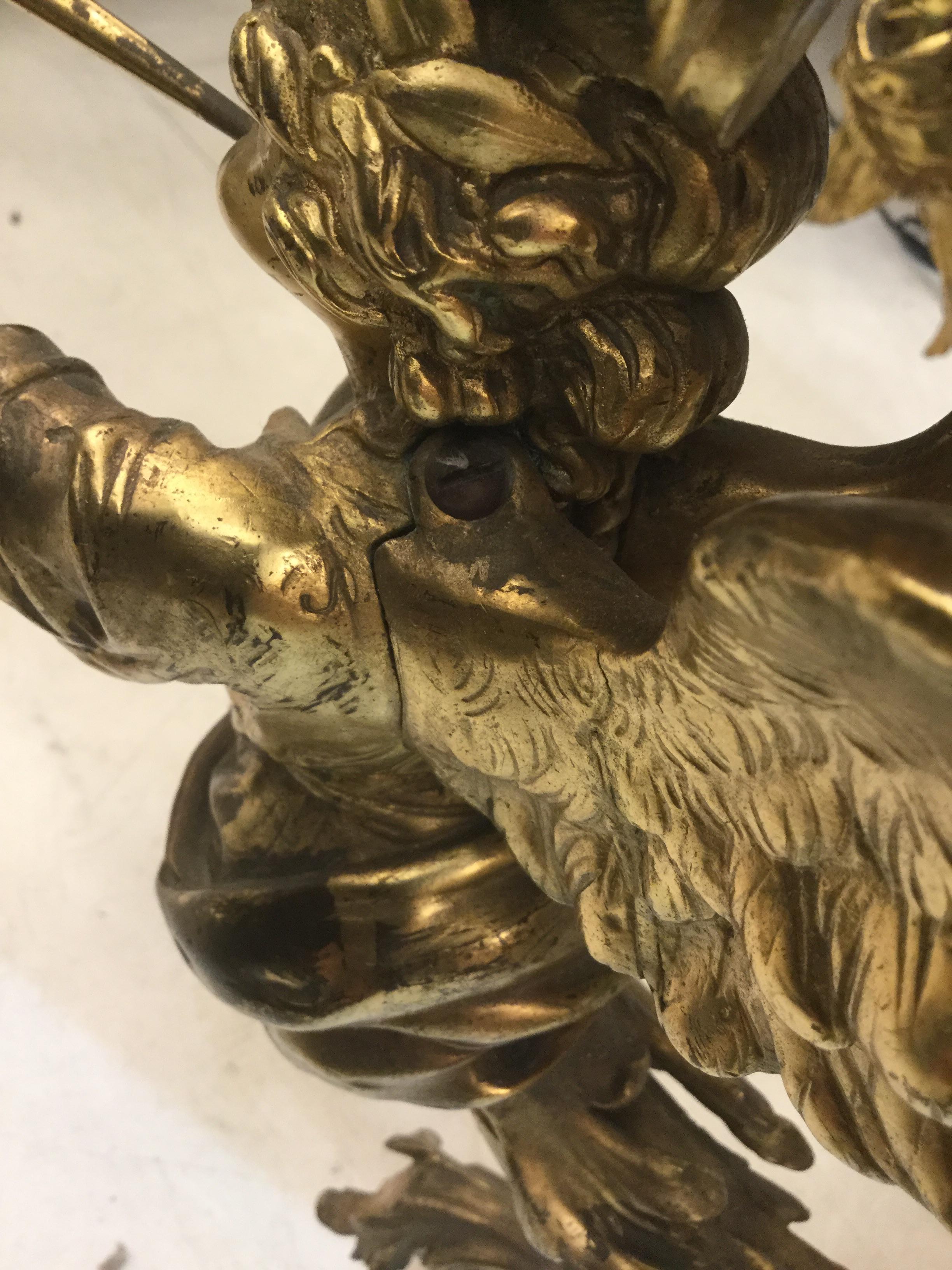 Bronze Coffee Table with Cherubs, 1940s For Sale 7