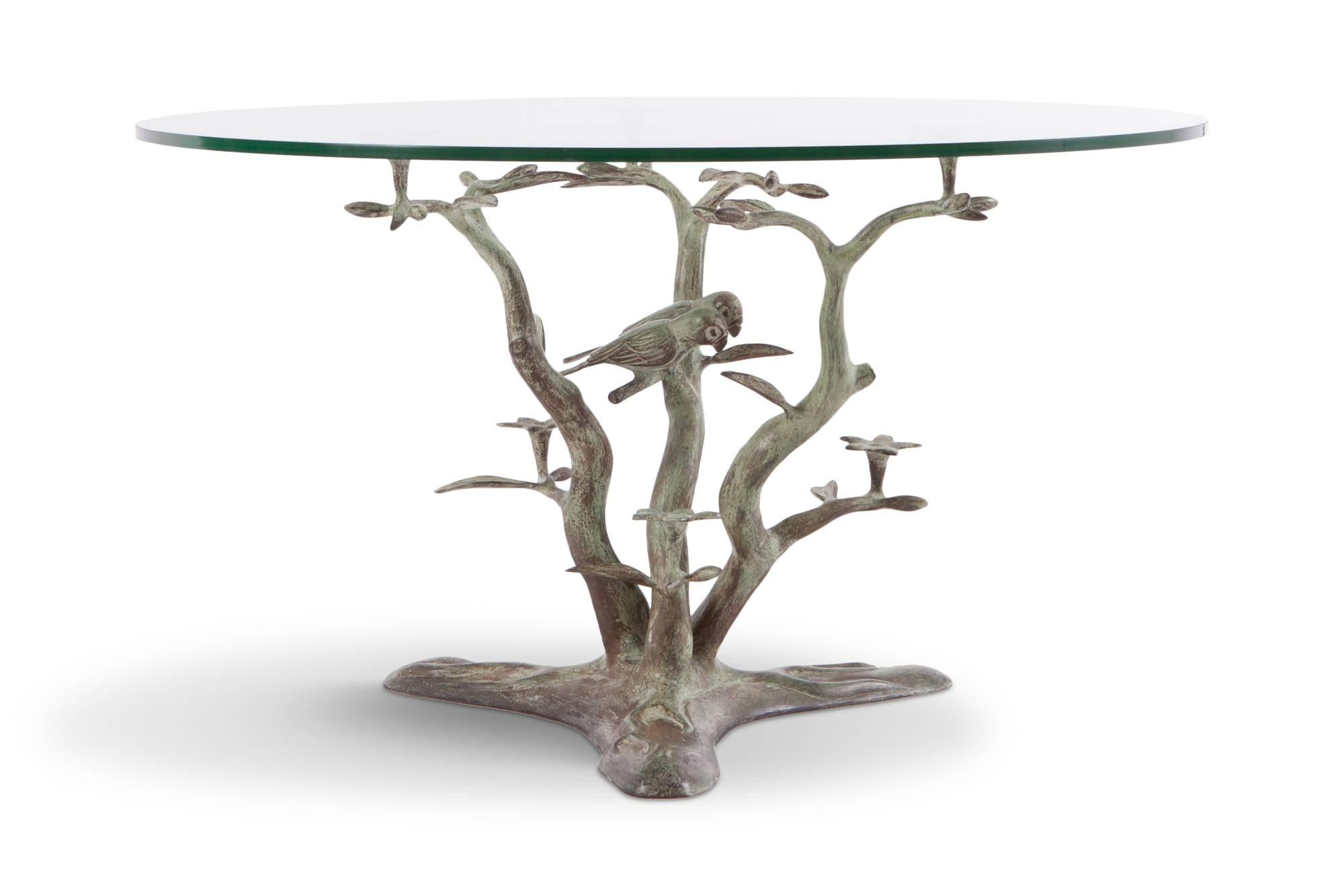 Regency Bronze Coffee Table with Glass Top, 1960s by Willy Daro