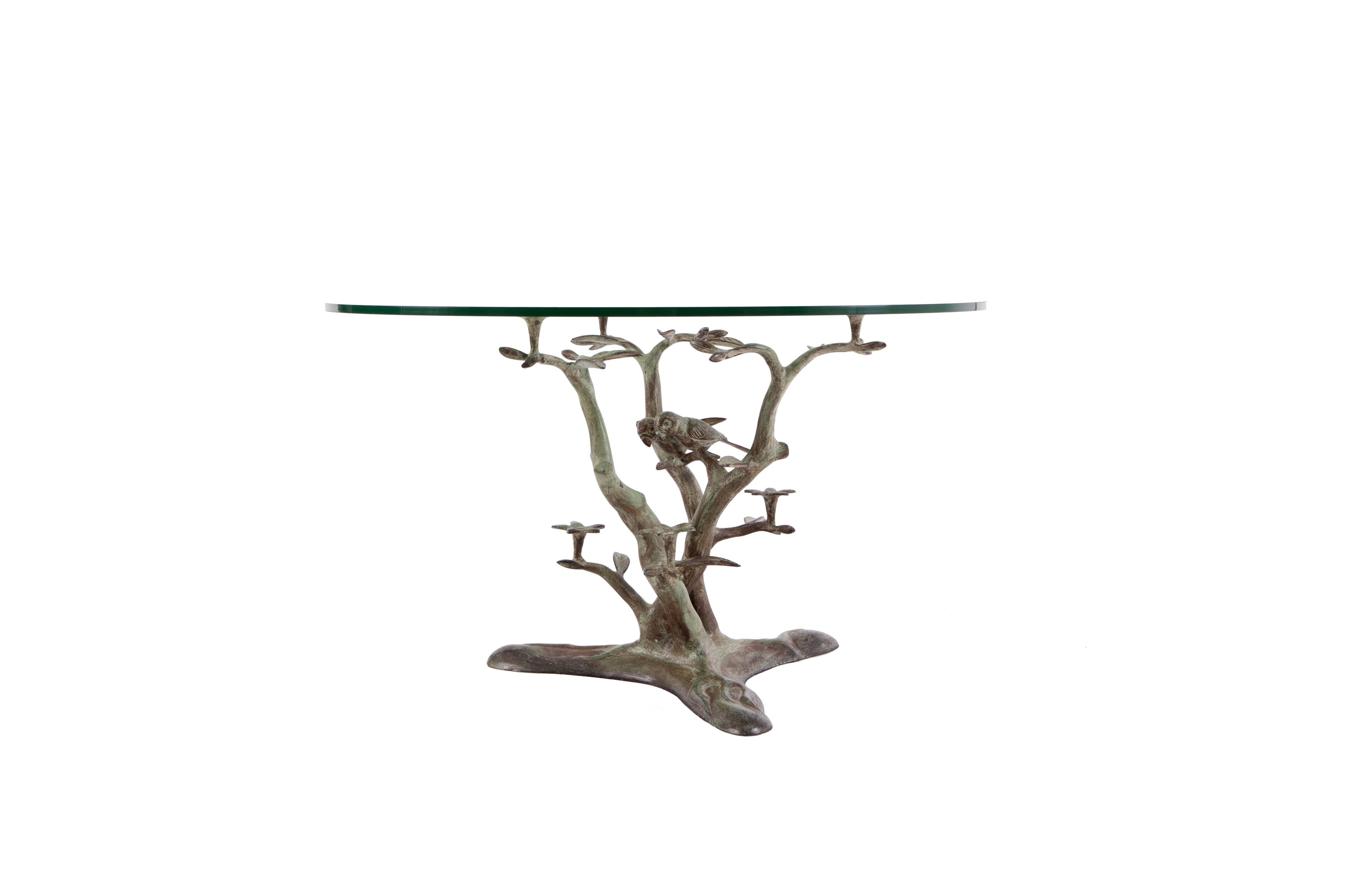 Mid-20th Century Bronze Coffee Table with Glass Top, 1960s by Willy Daro