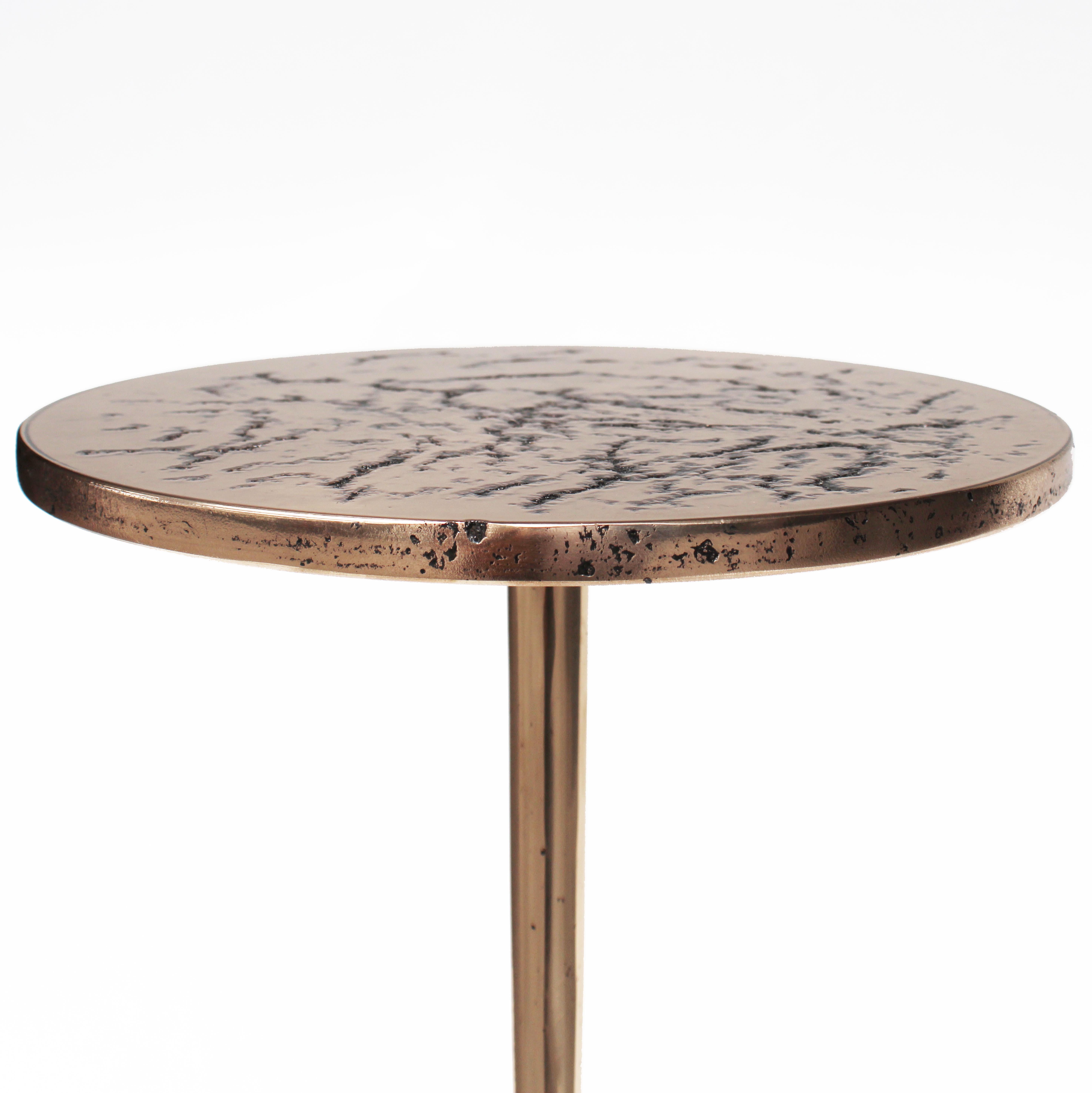 Bronze Colla Sprue Side Table by Studio Sunt For Sale 5