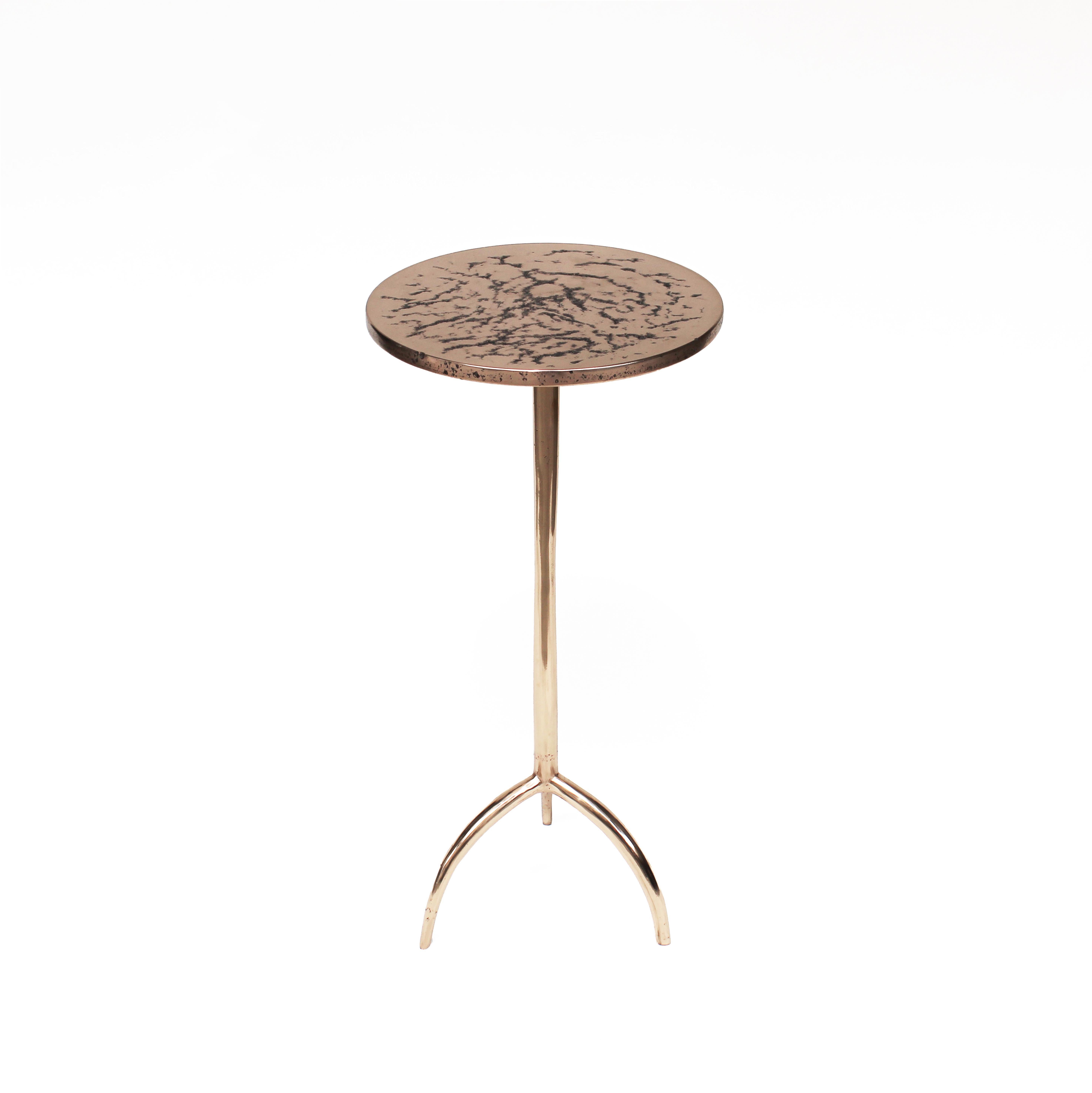 Post-Modern Bronze Colla Sprue Side Table by Studio Sunt For Sale