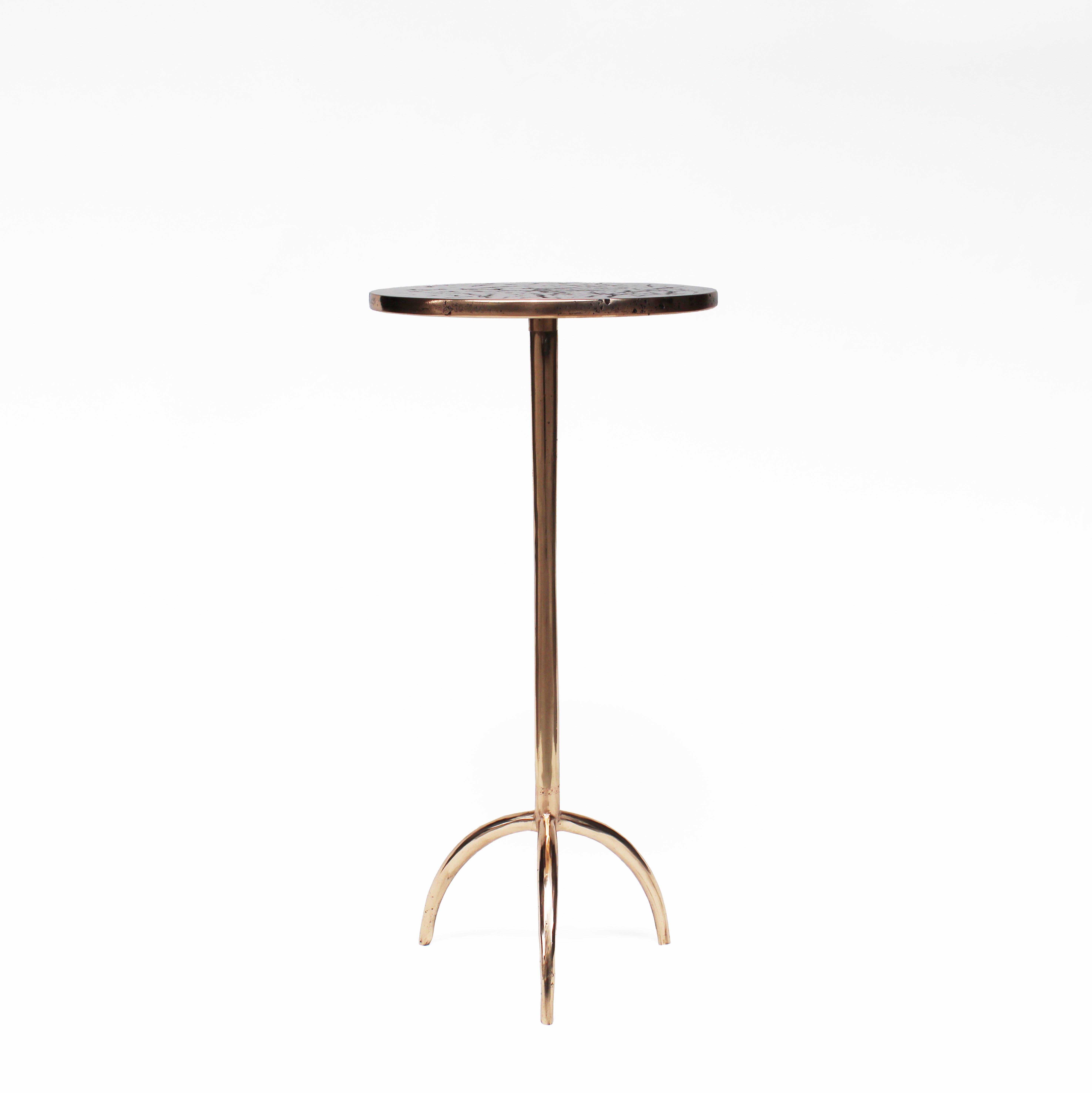 Turkish Bronze Colla Sprue Side Table by Studio Sunt For Sale