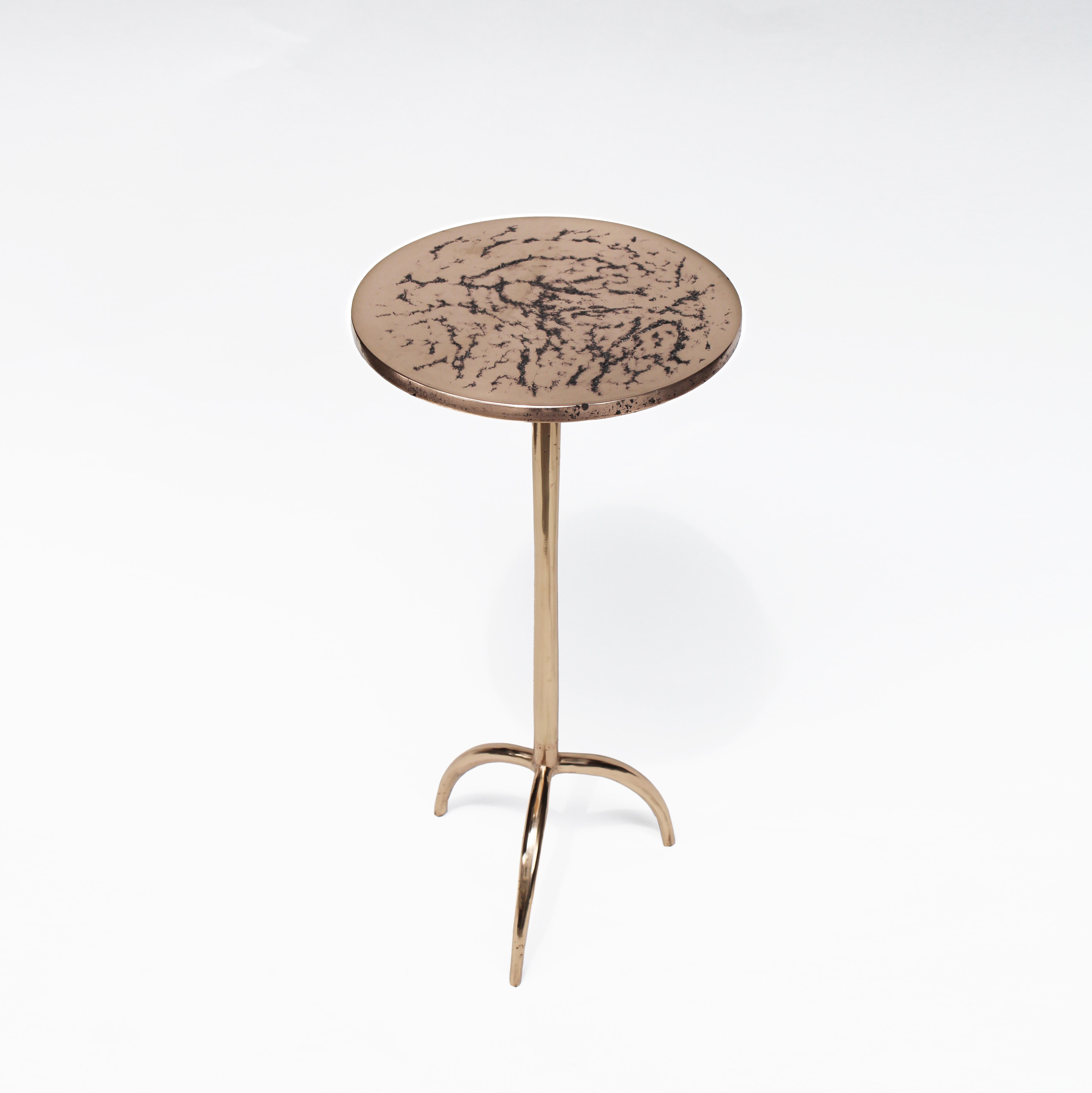 Bronze Colla Sprue Side Table by Studio Sunt In New Condition For Sale In Geneve, CH