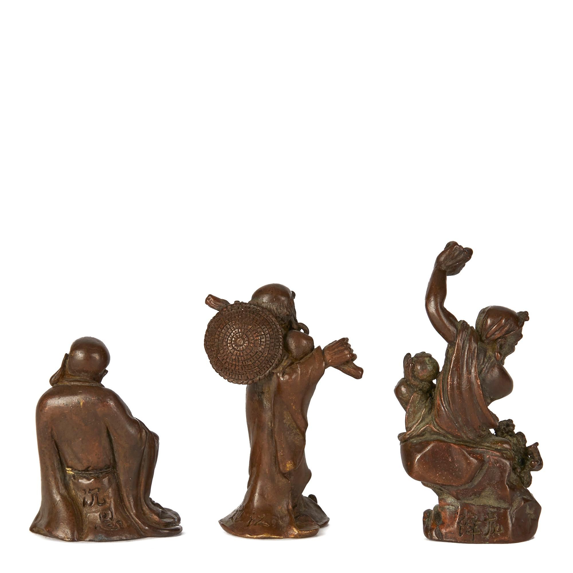 Bronze-Kollektion von achtzehn Luohan-Gefährten, 18.-19. Jahrhundert im Angebot 6