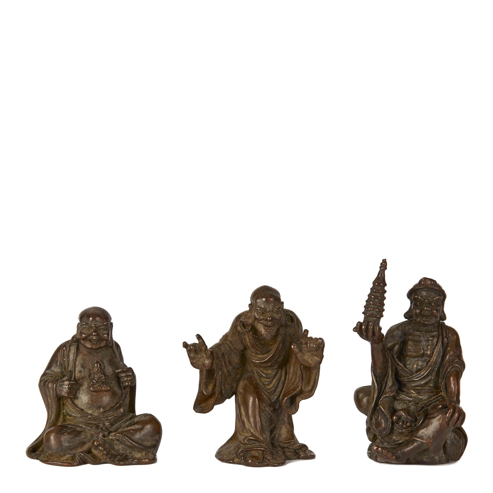 Bronze Collection Eighteen Luohan Disciples, 18th-19th Century For Sale 7