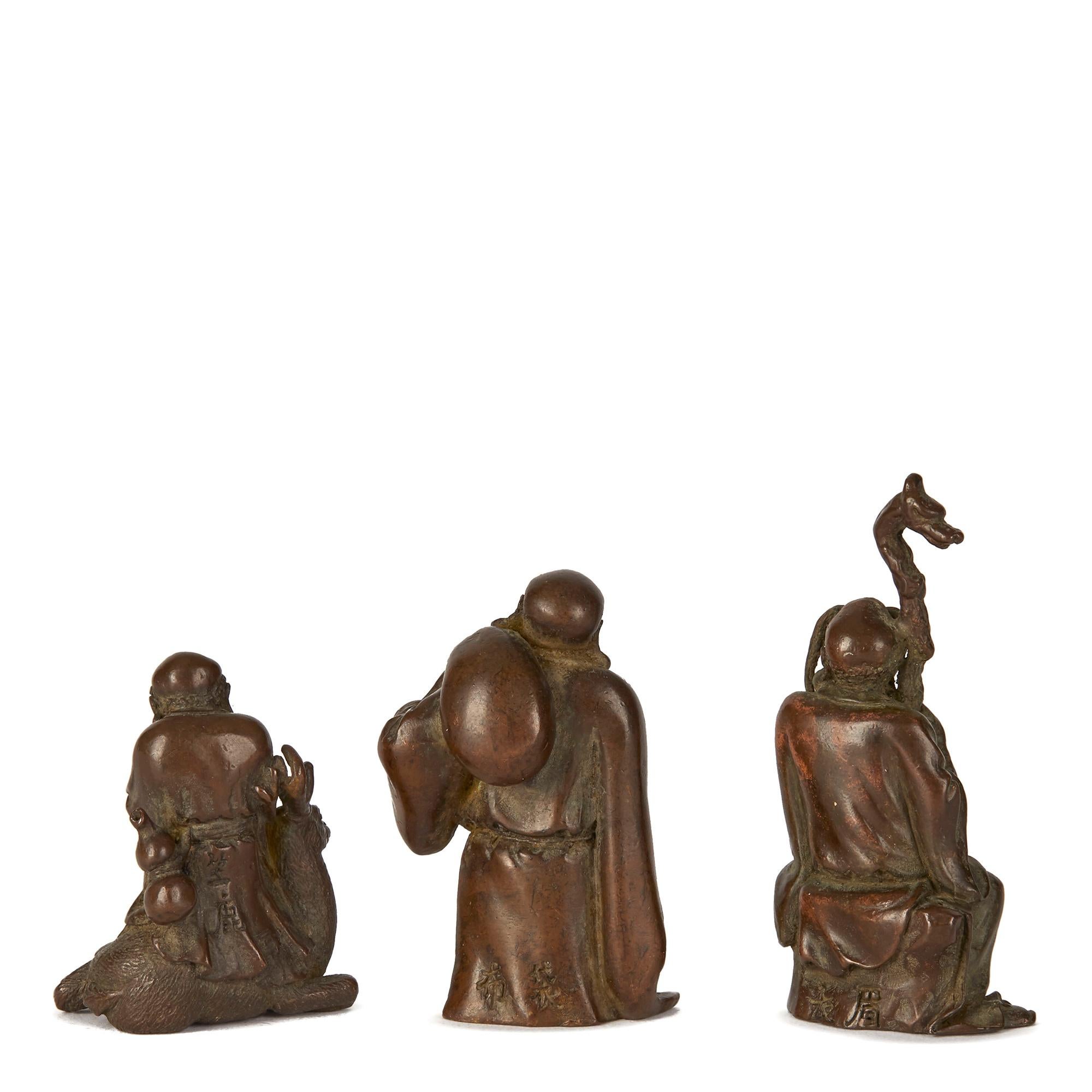 Bronze-Kollektion von achtzehn Luohan-Gefährten, 18.-19. Jahrhundert (18. Jahrhundert) im Angebot