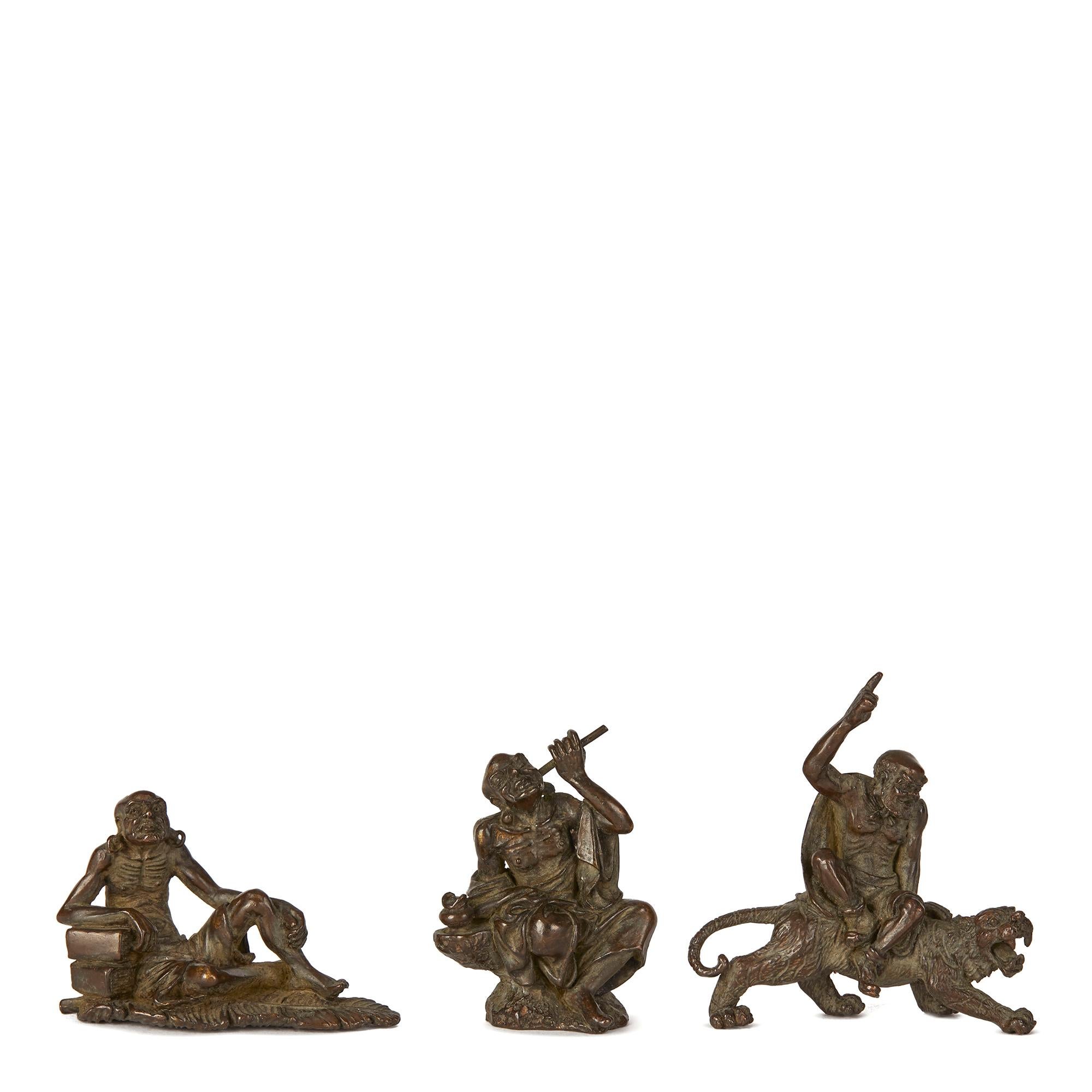 Bronze-Kollektion von achtzehn Luohan-Gefährten, 18.-19. Jahrhundert im Angebot 1