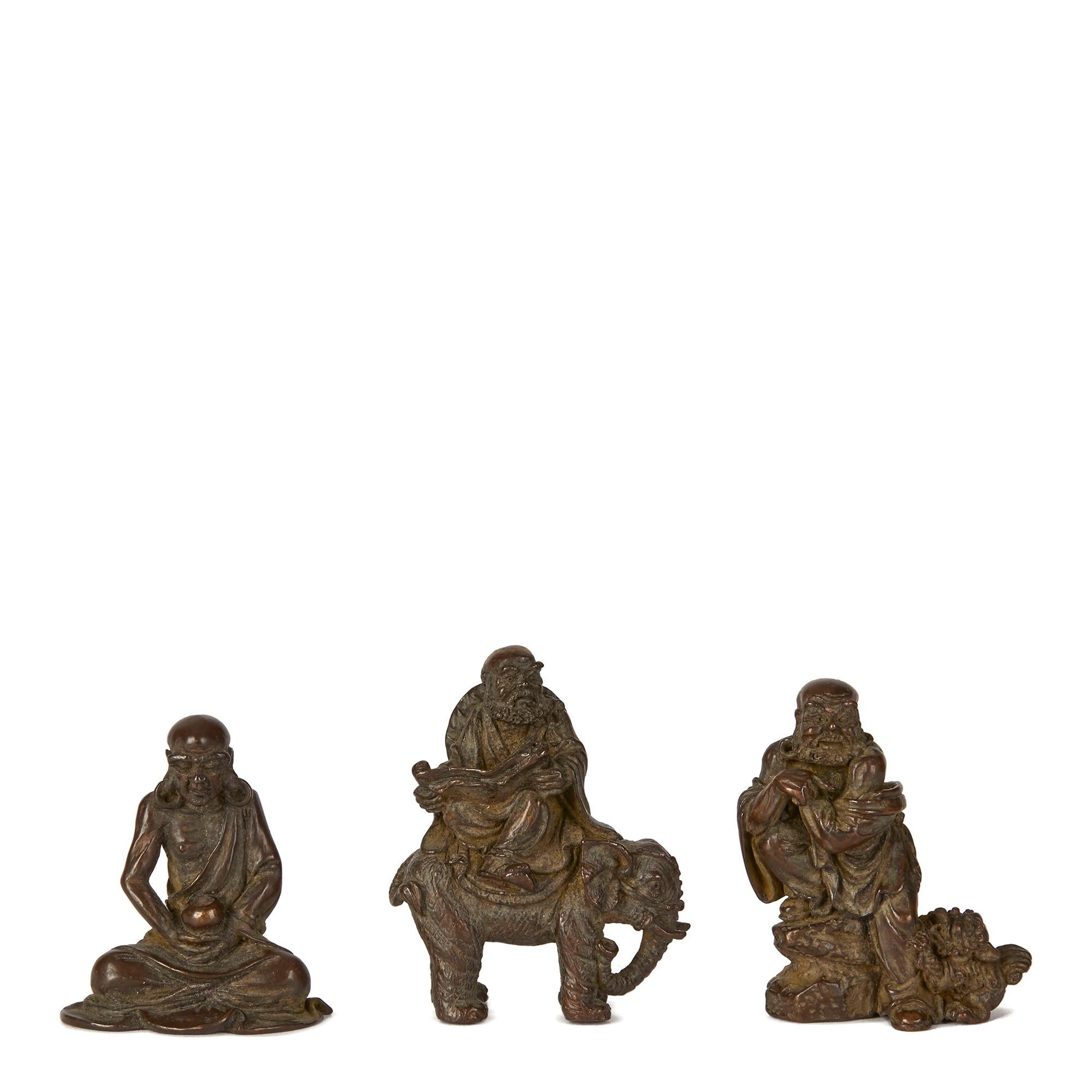 Bronze Collection Eighteen Luohan Disciples, 18th-19th Century For Sale 3