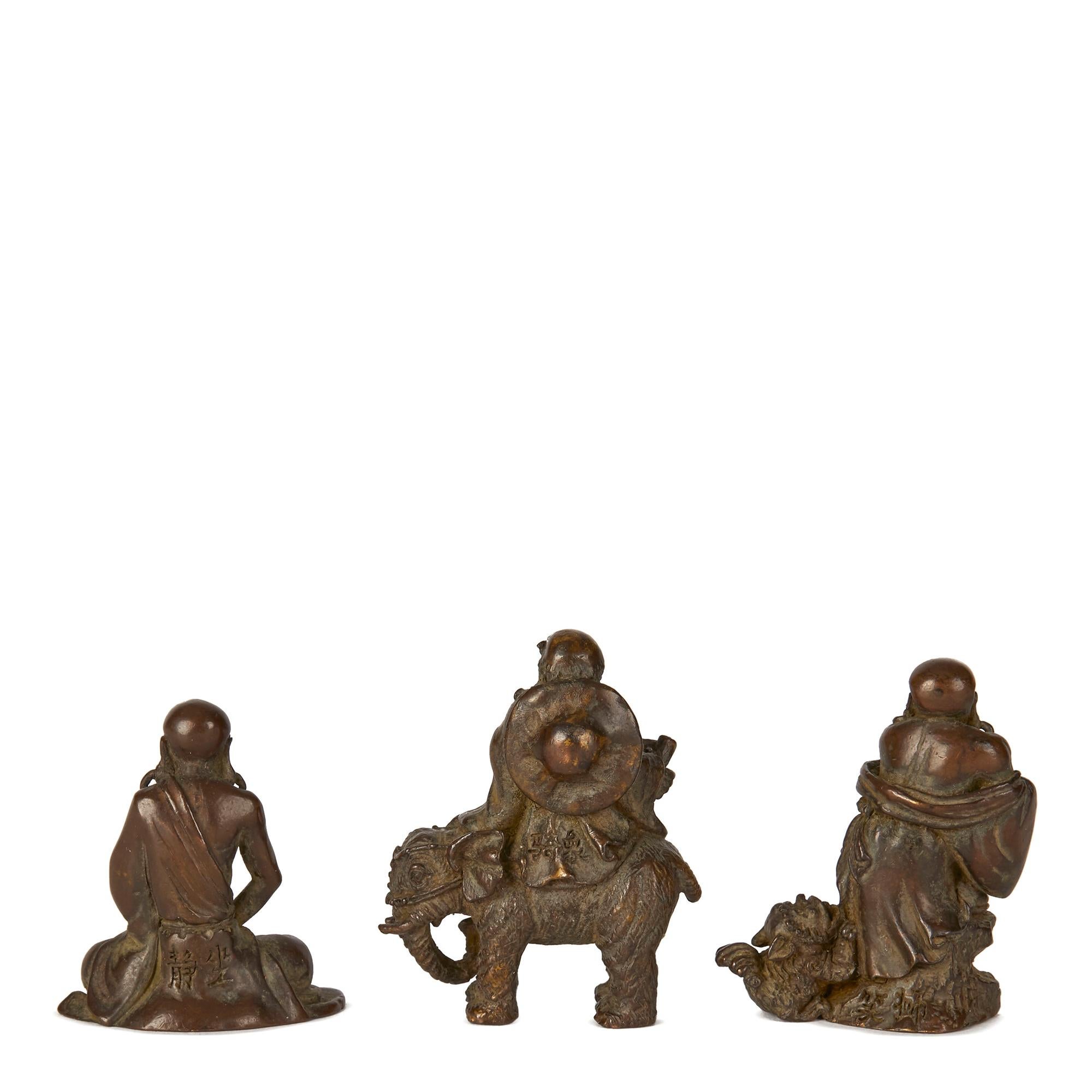 Bronze-Kollektion von achtzehn Luohan-Gefährten, 18.-19. Jahrhundert im Angebot 4