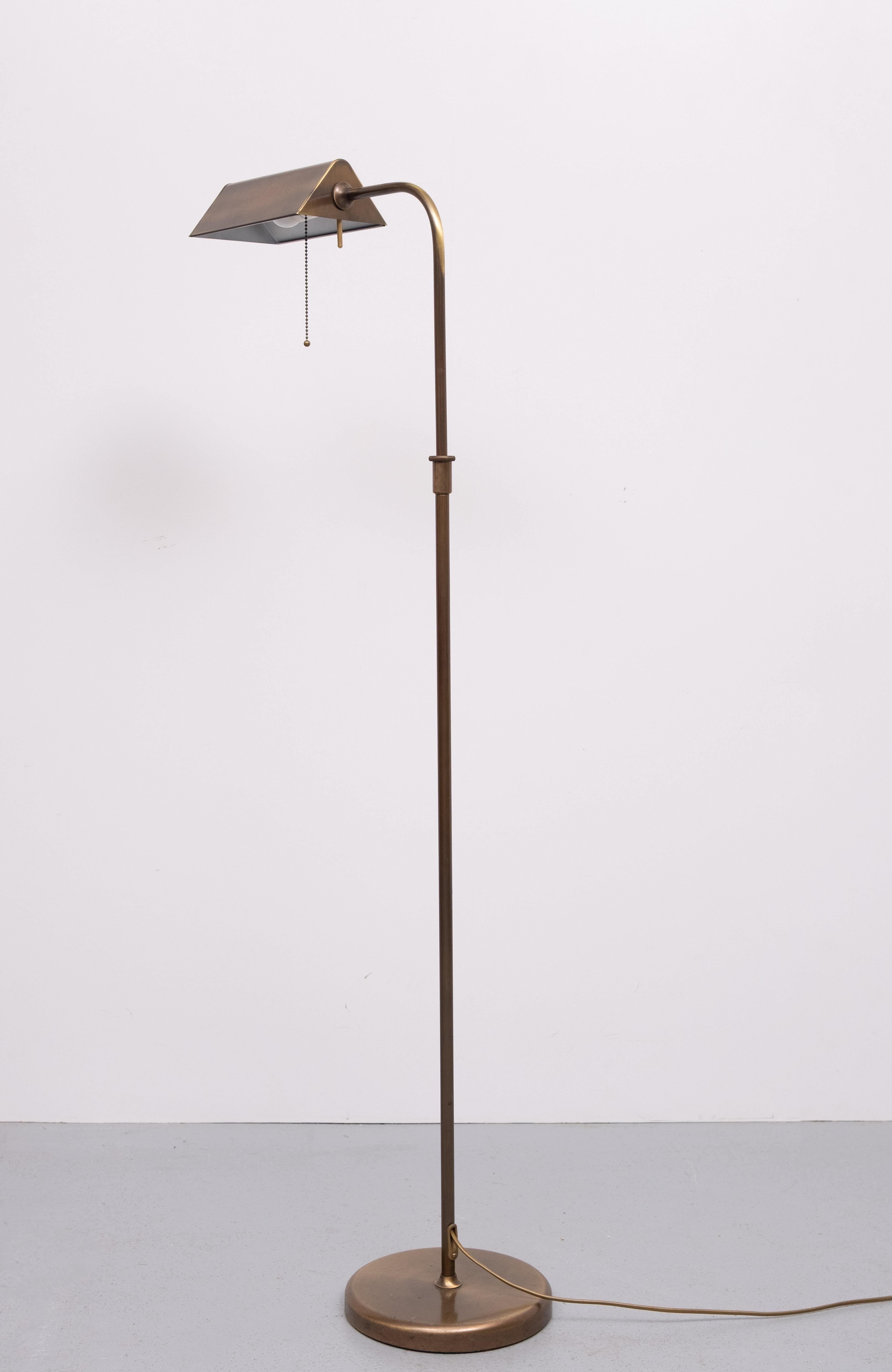 Mid-Century Modern Bronze Color Library reading lamp 1970s Germany For Sale