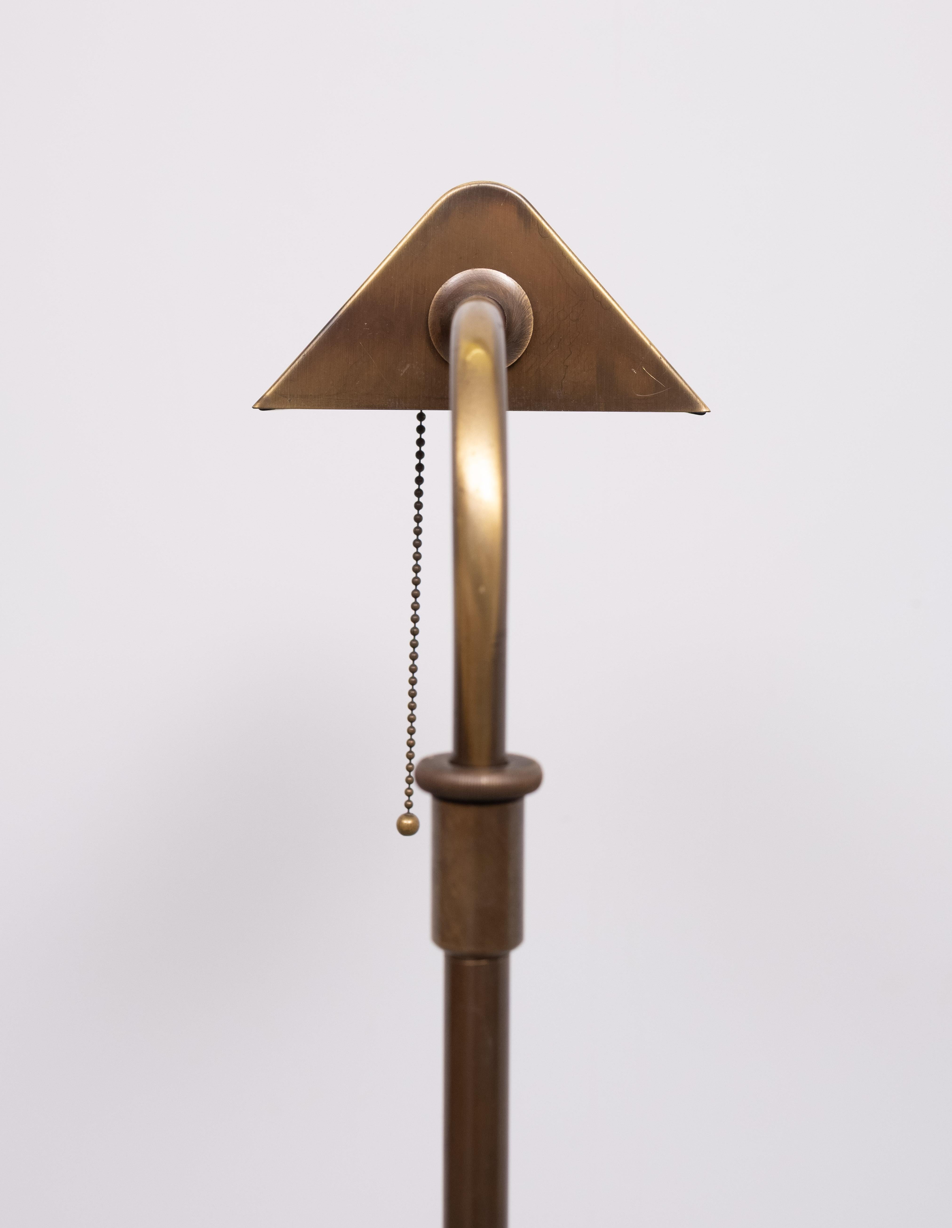 Bronze Color Library reading lamp 1970s Germany For Sale 1
