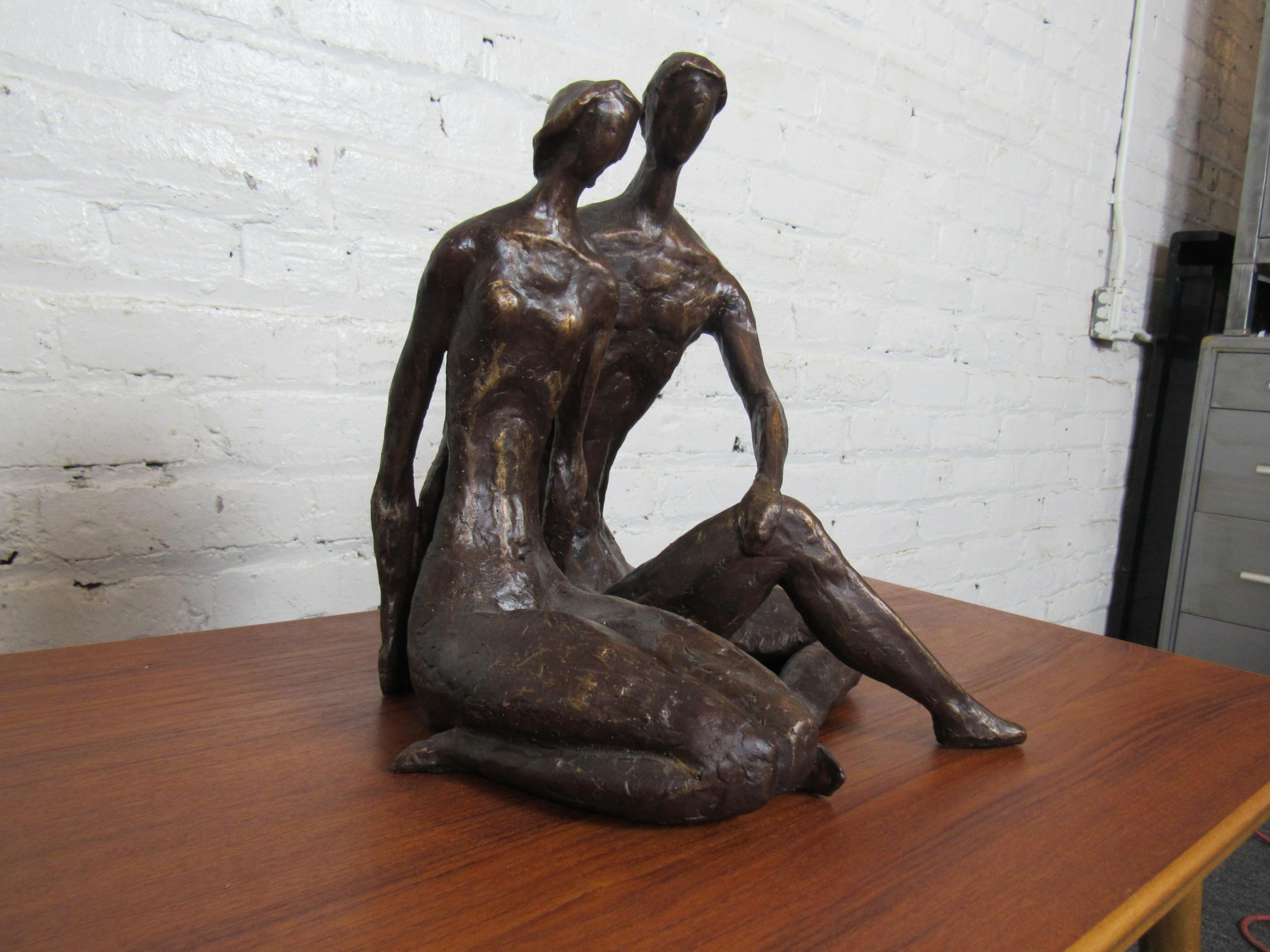 This table sculpture would make for a unique bookend or decoration on any shelf, table, or desk. Please confirm item location with seller (NY/NJ).