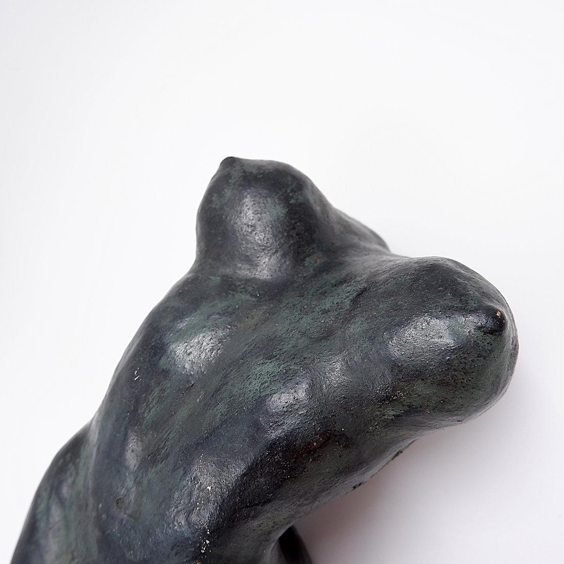 Sculpture de nu en terre cuite couleur bronze - Signée Pascale Quoirin et datée en vente 4