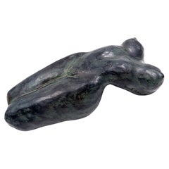 Sculpture de nu en terre cuite couleur bronze - Signée Pascale Quoirin et datée