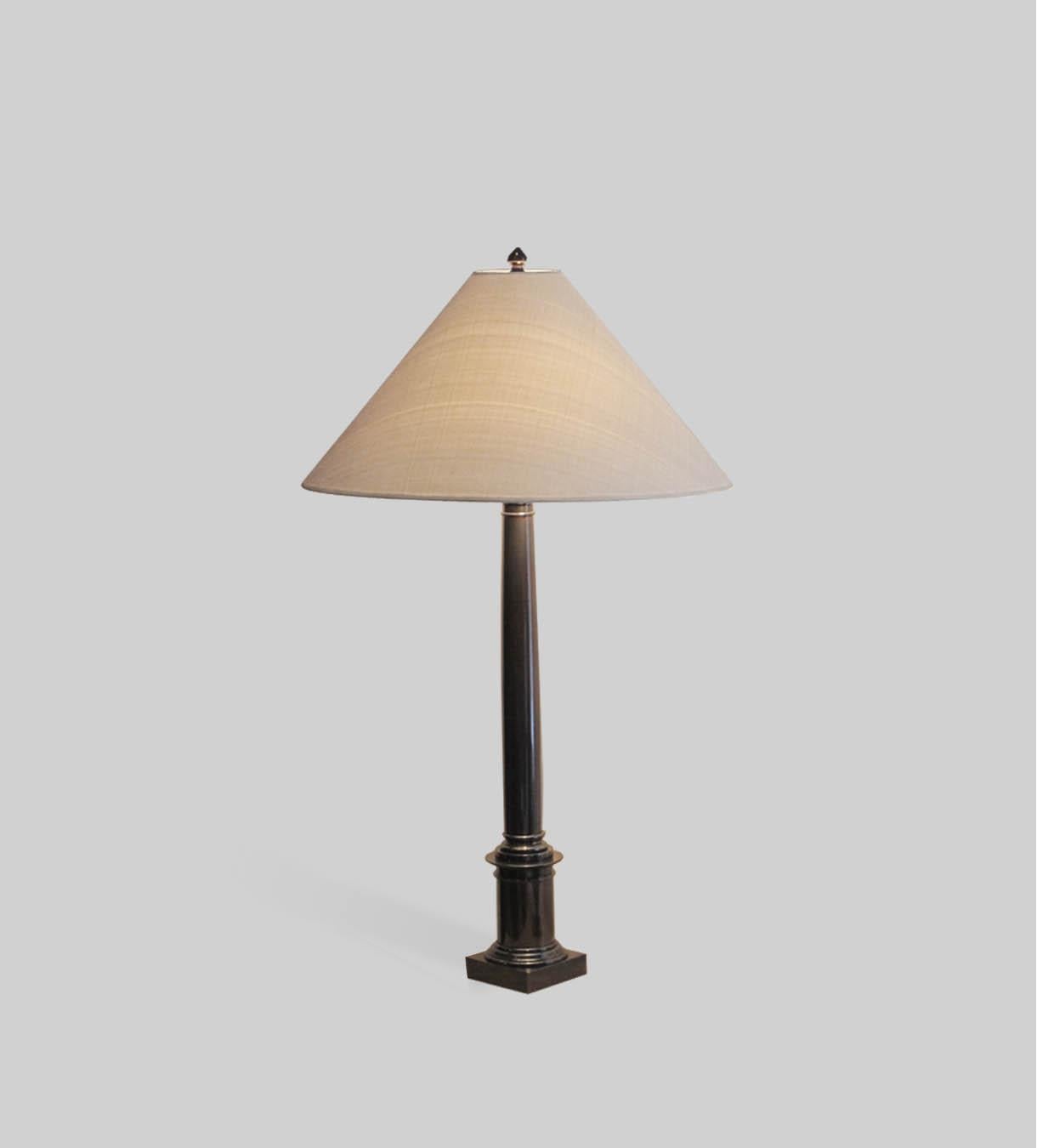 Modern Bronze Column Lamp, Handcrafted, Made to Order