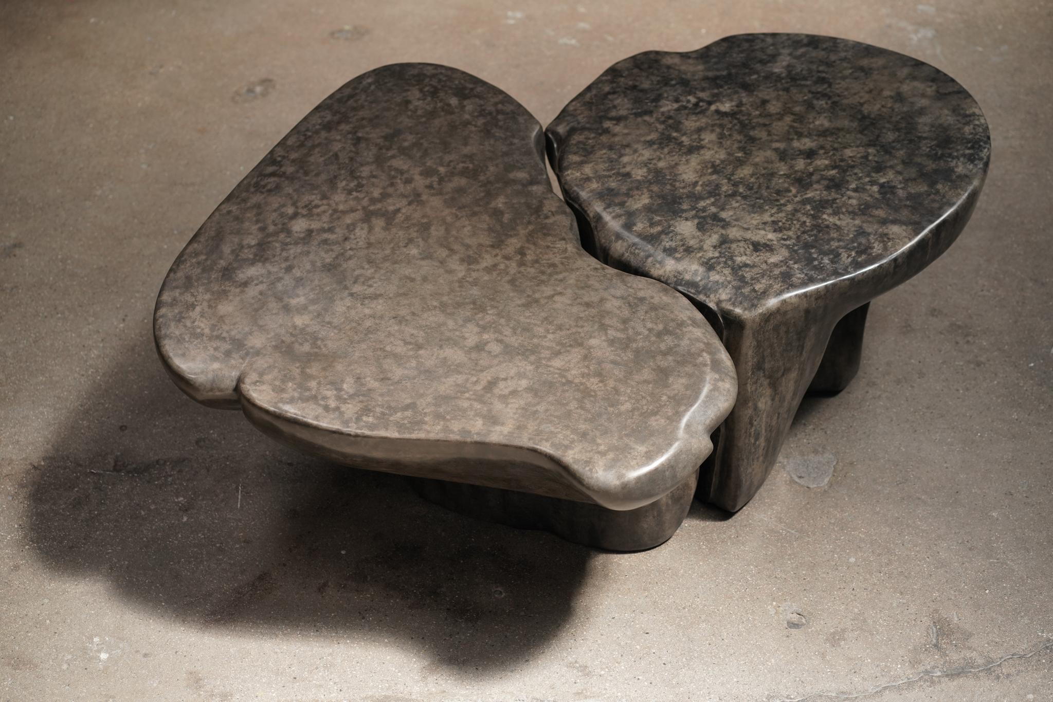 Hand-Crafted Bronze Combo Coffee Table For Sale